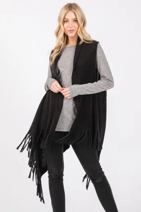 Embossed Tassel Vest