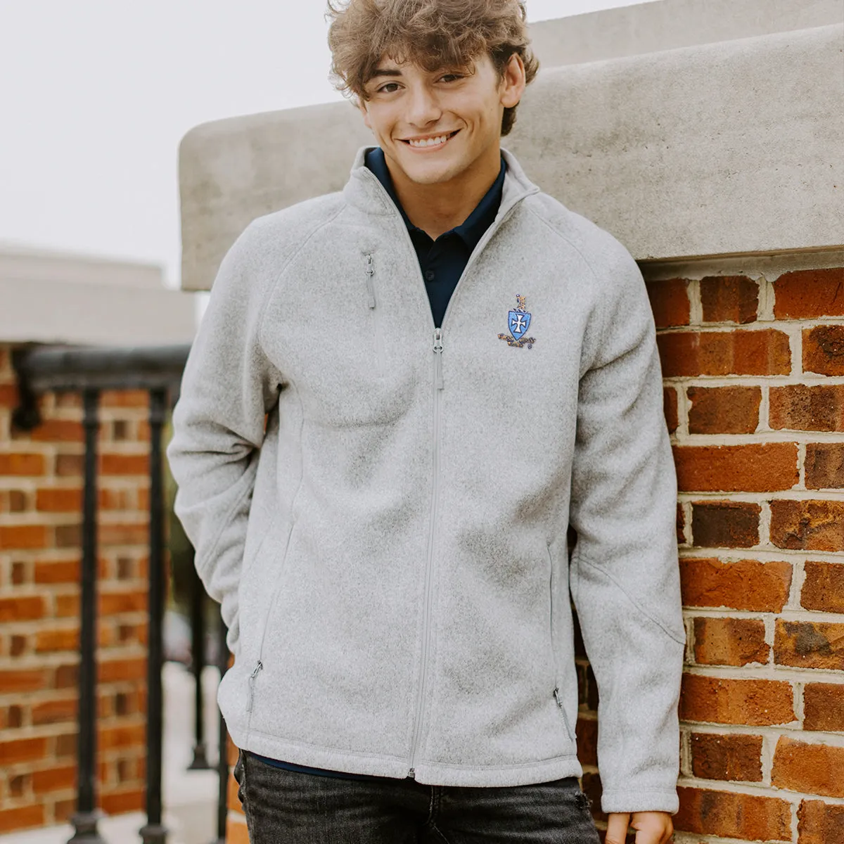 Embroidered Crest Full Zip