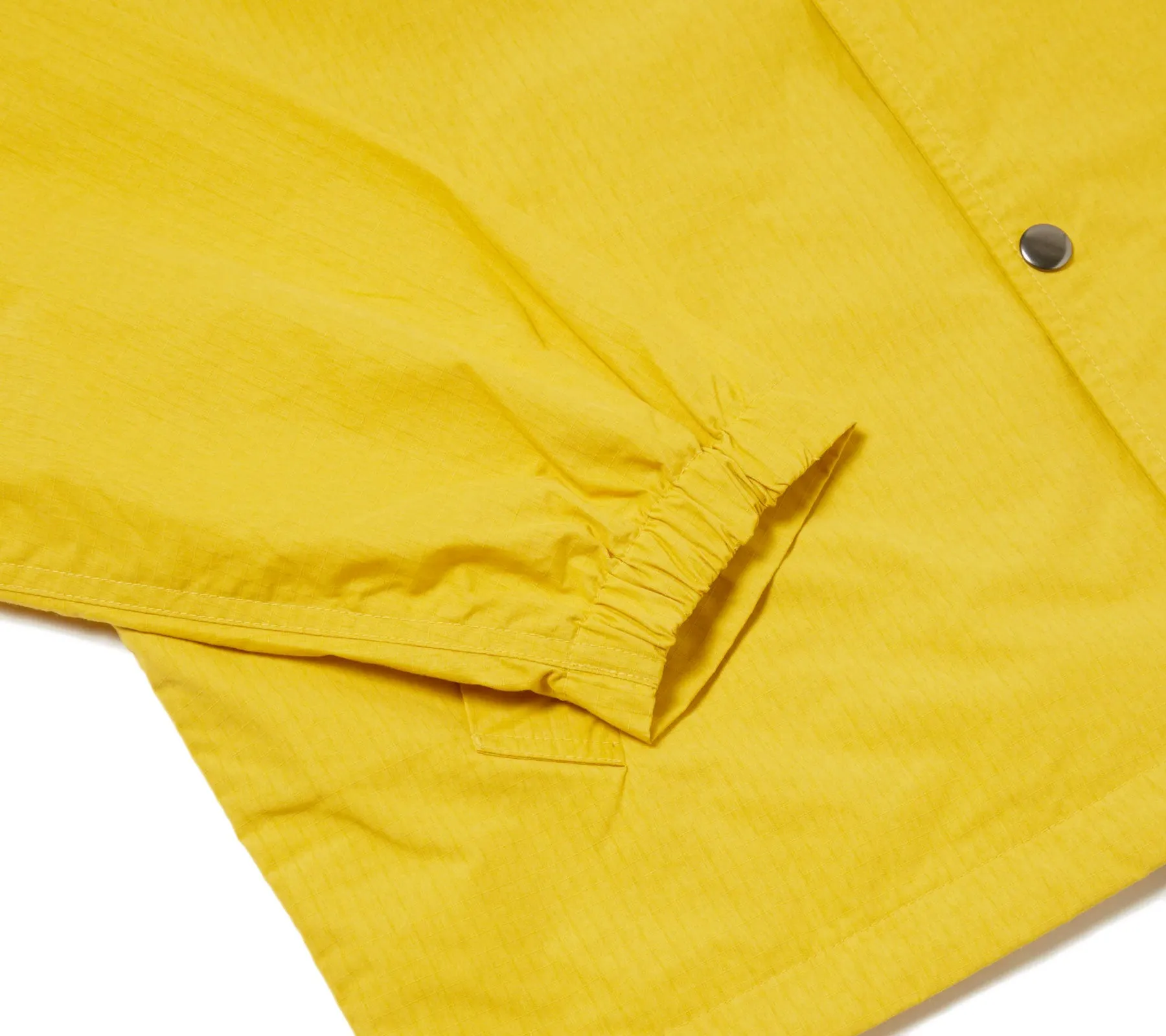 Embroidered Head Coach Jacket | Yellow Halley Ripstop