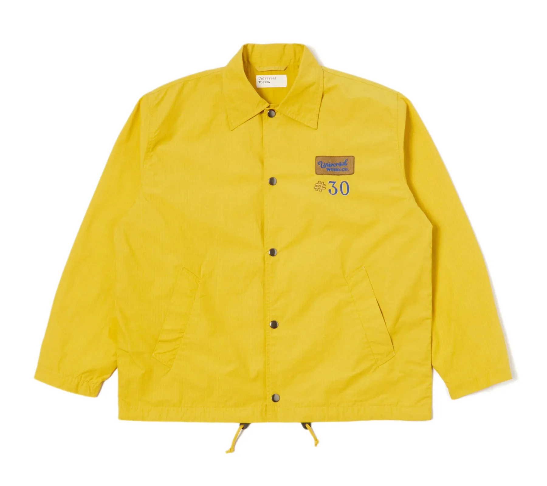 Embroidered Head Coach Jacket | Yellow Halley Ripstop