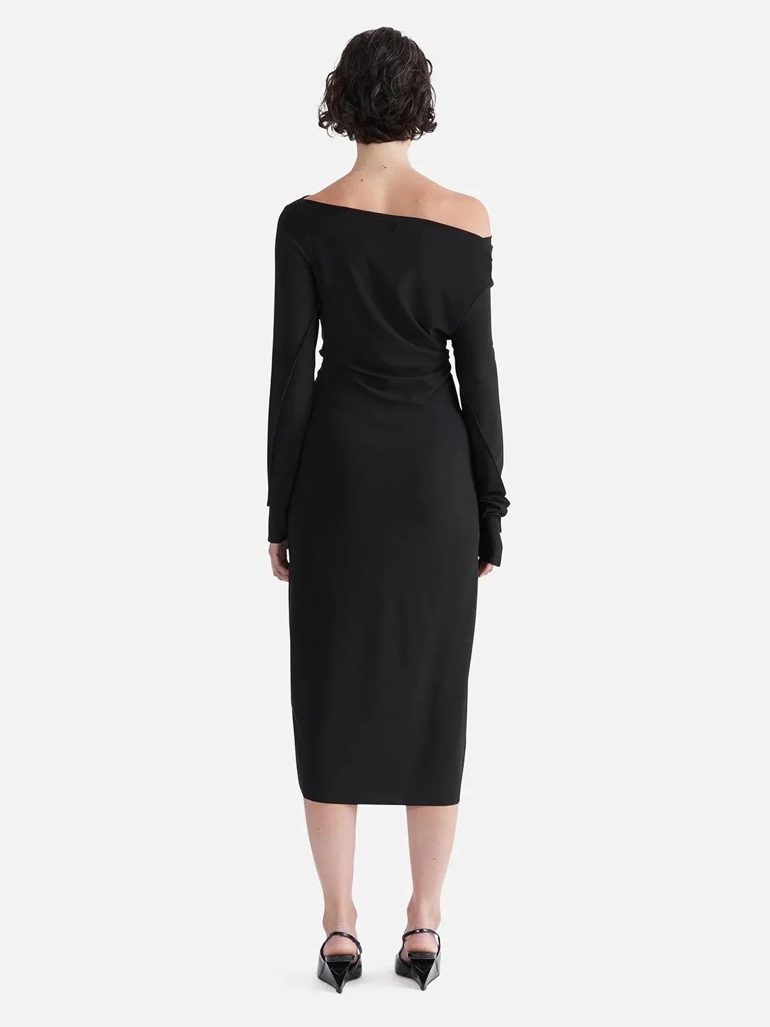 ENA PELLY OFF THE SHOULDER MIDI DRESS