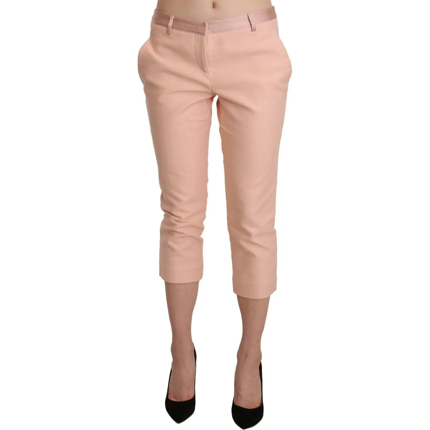 Ermanno Scervino Chic Pink Skinny Capri Pants