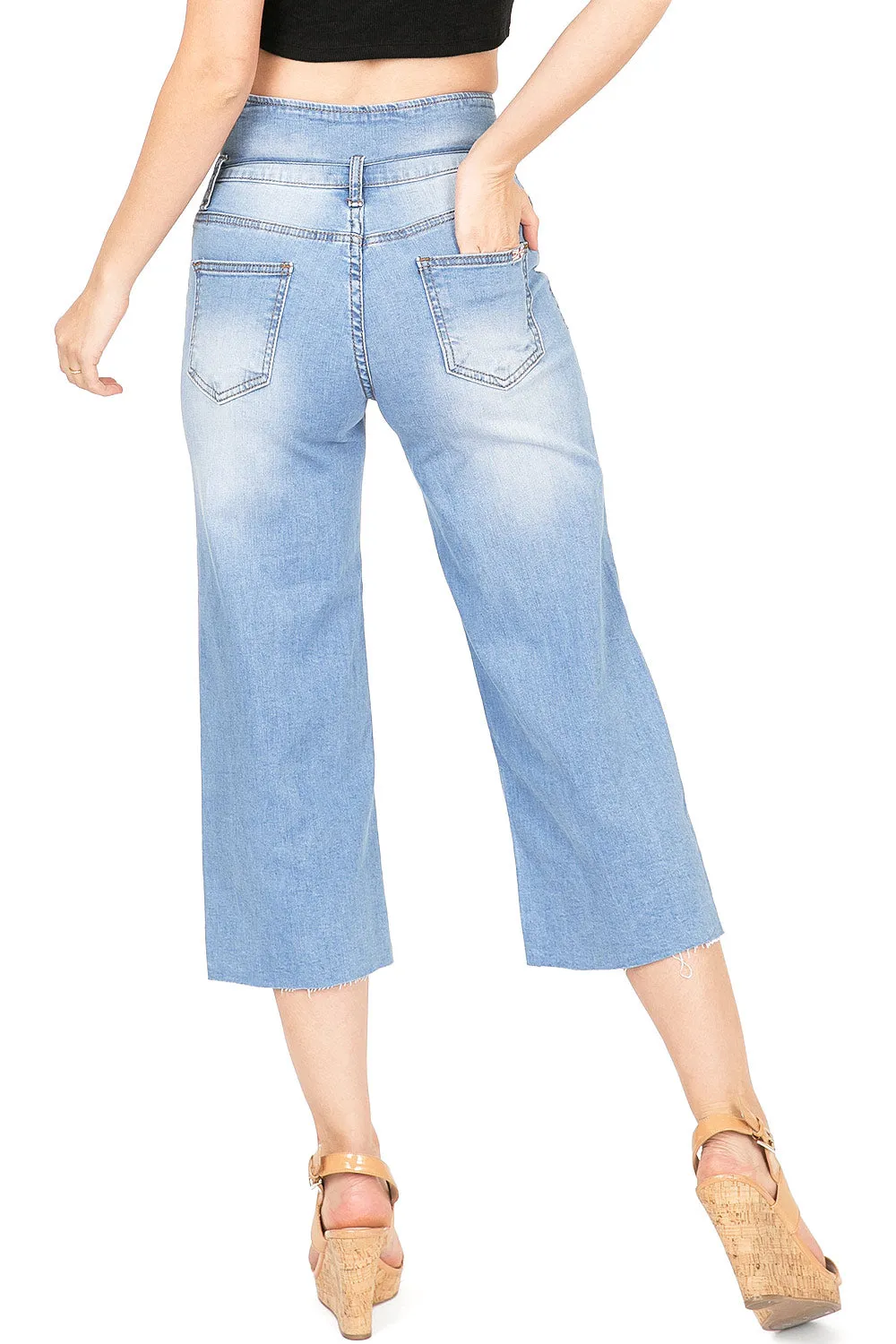 Facade Denim Culottes