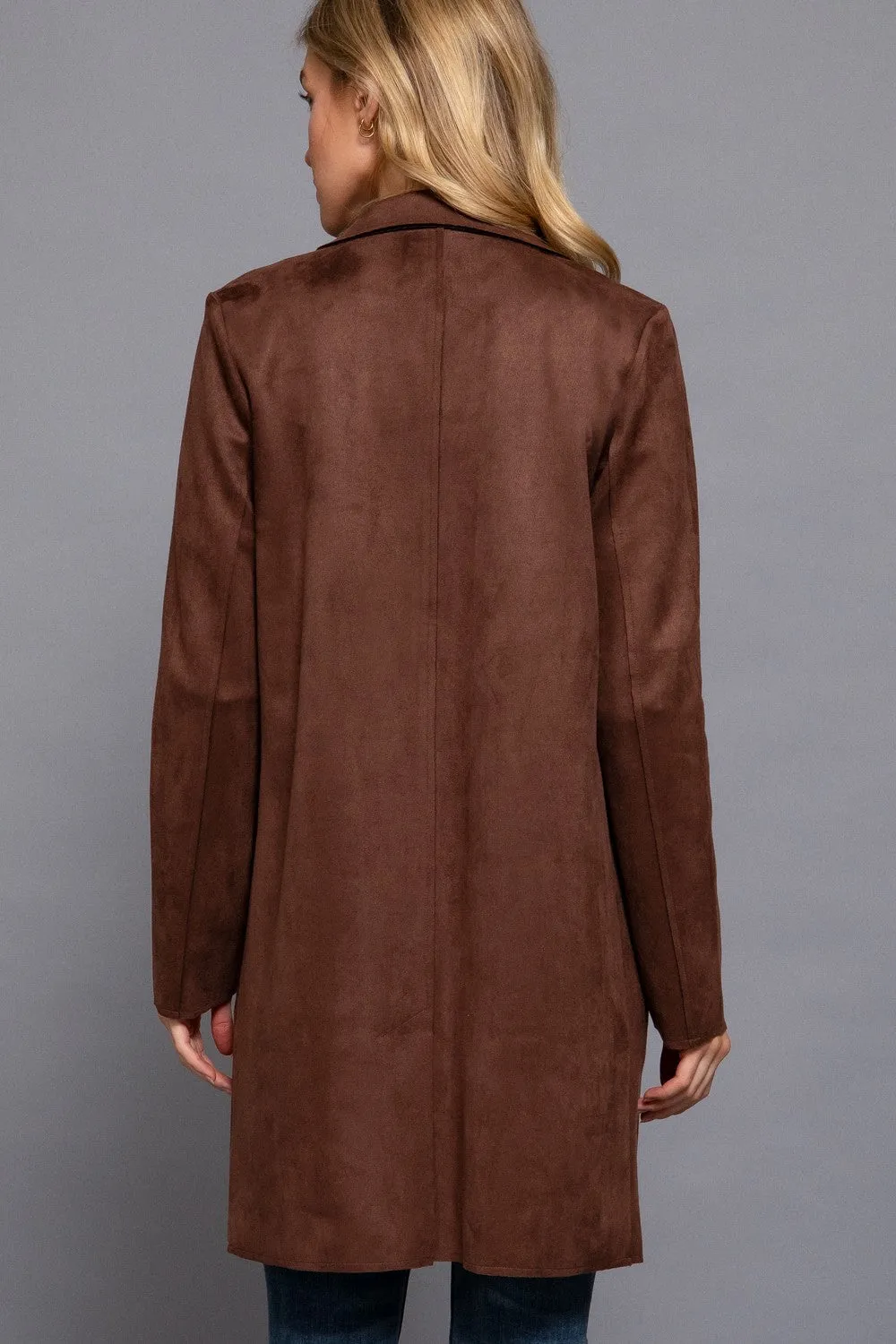 Faux Suede Open Coats - 3 Colors!