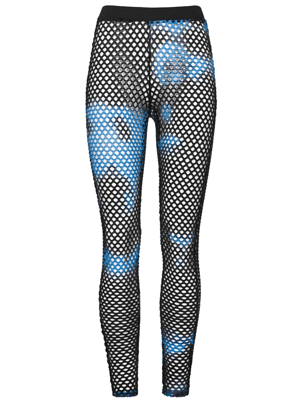 Female Stylish Black-Blue Fishnet Mesh Leggings