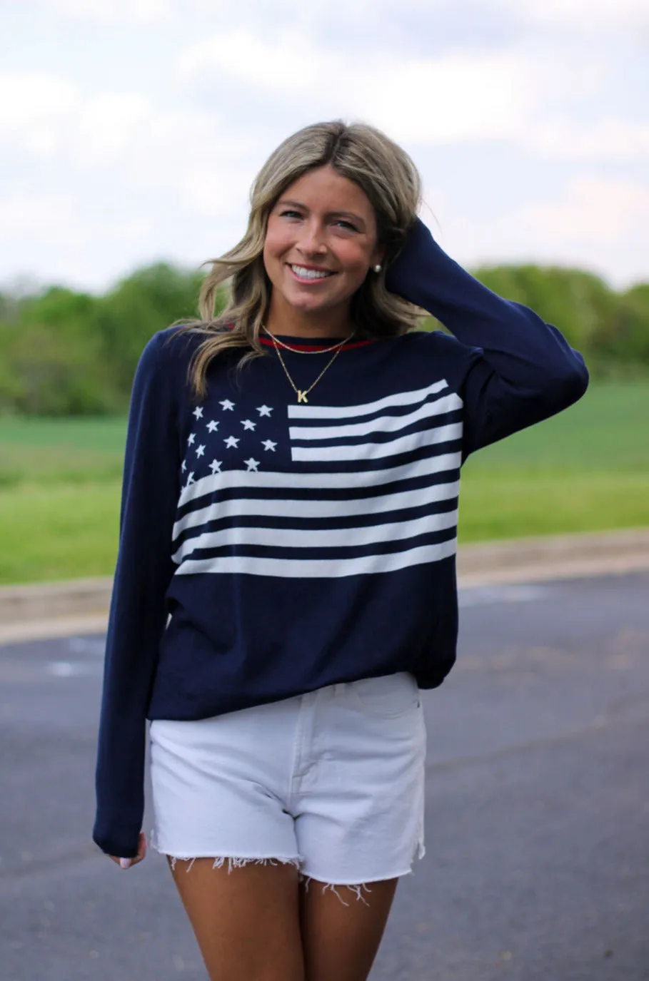 Flag Crewneck Sweater