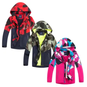 Fleece Cardigan Zipper Jacket Colorblock Jacket Children's Jacket