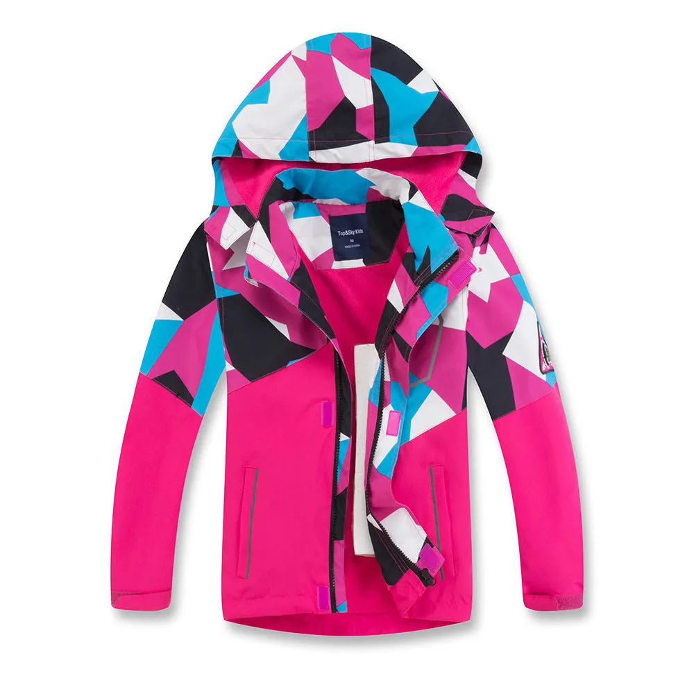 Fleece Cardigan Zipper Jacket Colorblock Jacket Children's Jacket