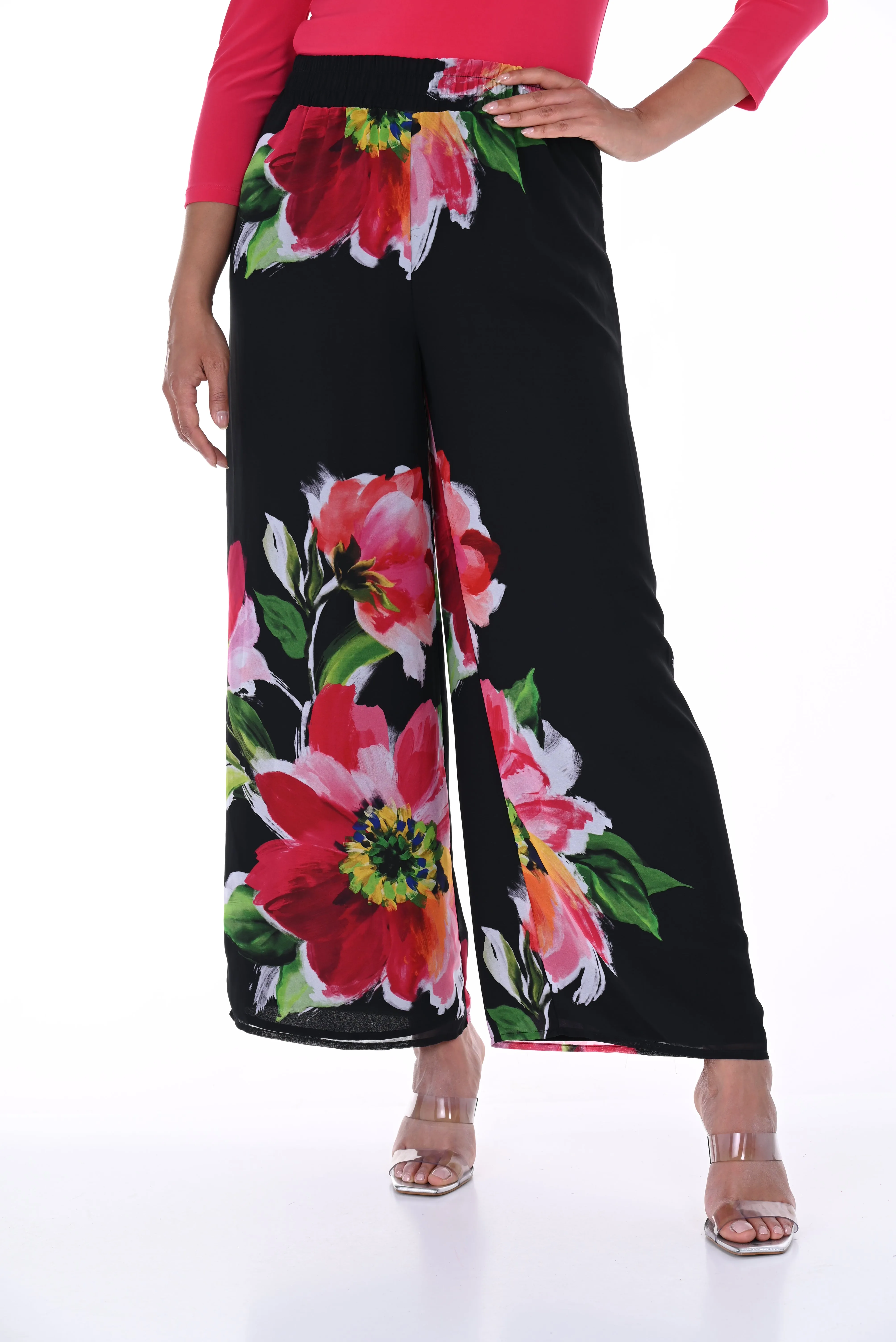 Floral Chiffon Pants