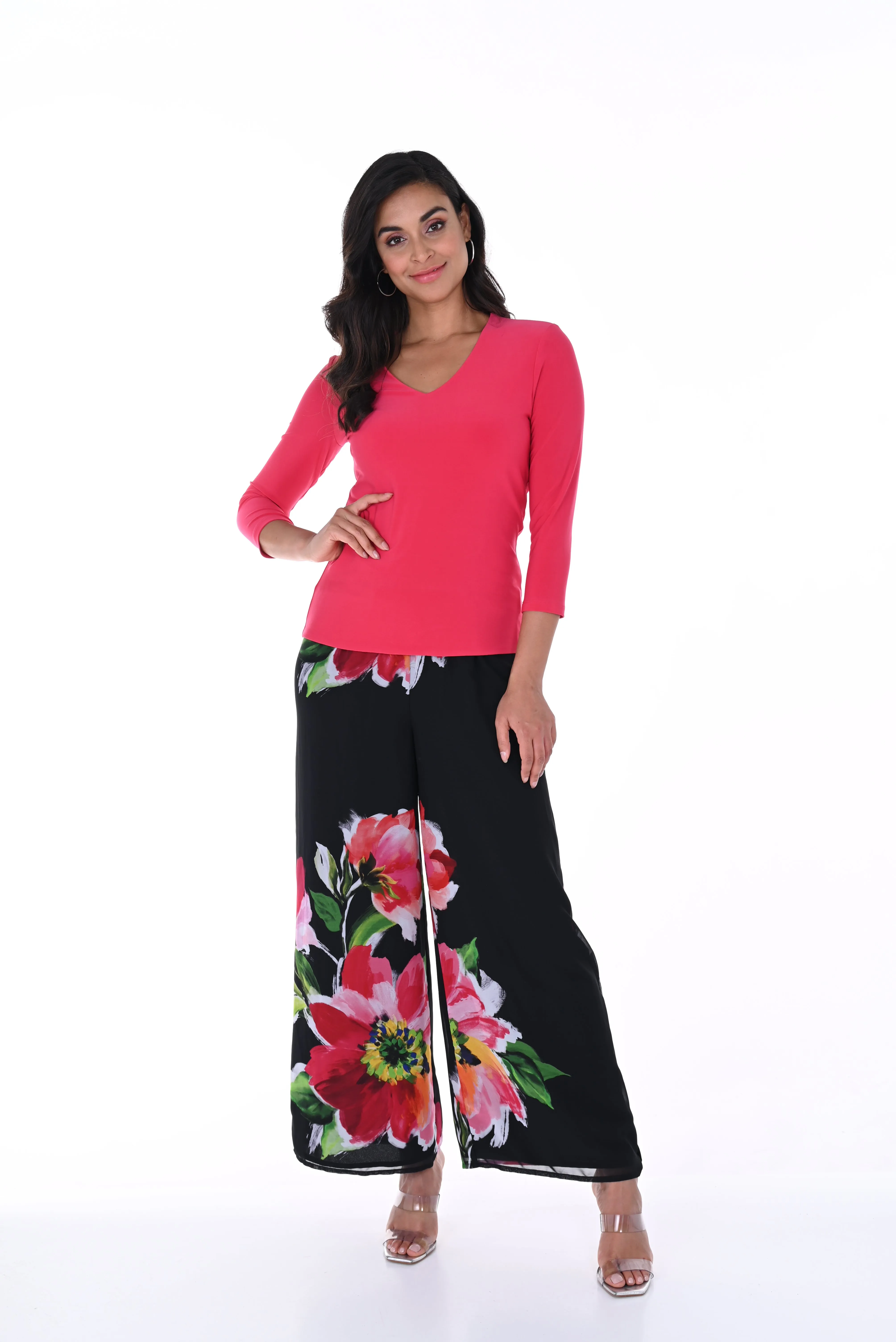 Floral Chiffon Pants