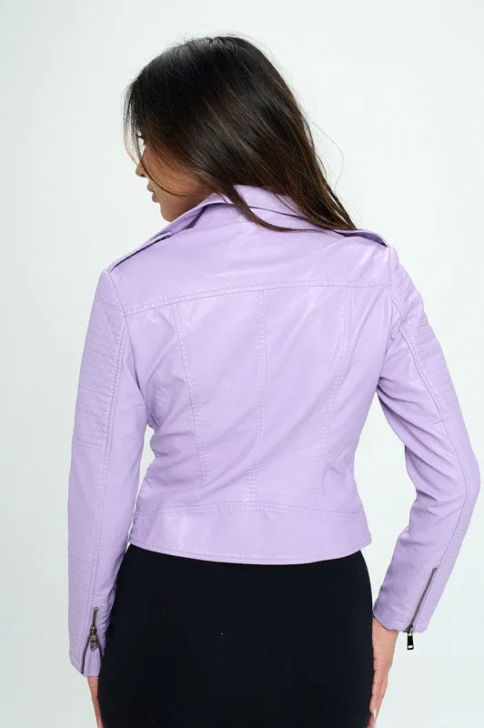 Forever Happier Lavender Vegan Jacket