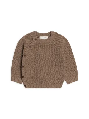 Frankie Seed Stitch Sweater Knit Kimono - Taupe