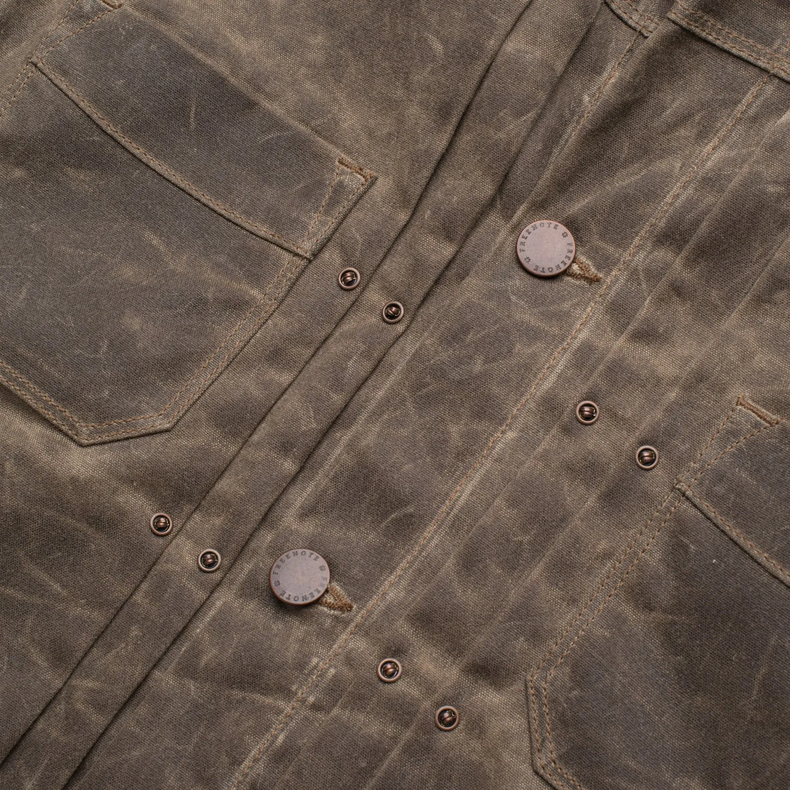 Freenote Cloth Riders Jacket Waxed Canvas - Oak