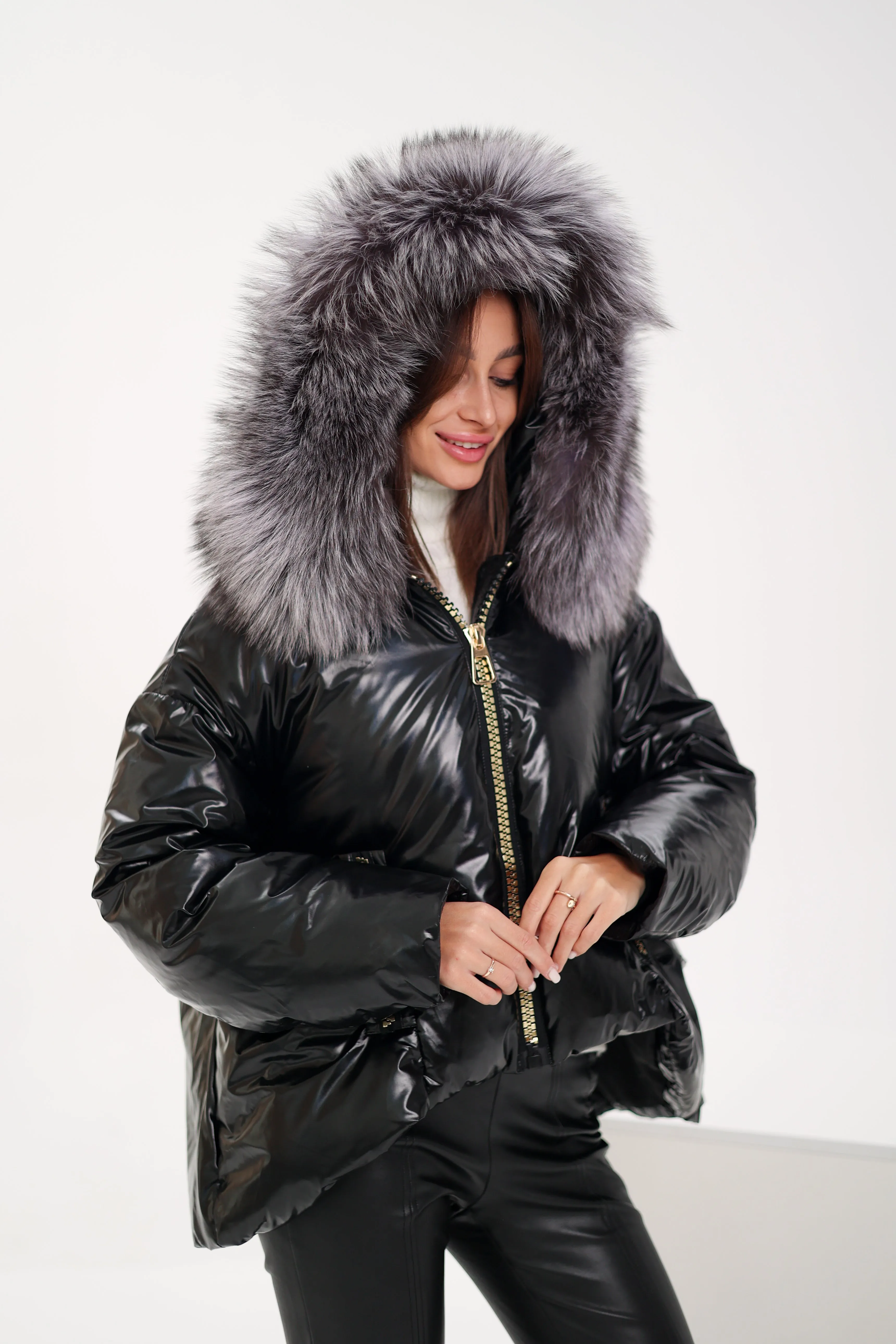 Genuine Silver Fox Down Fill Jacket