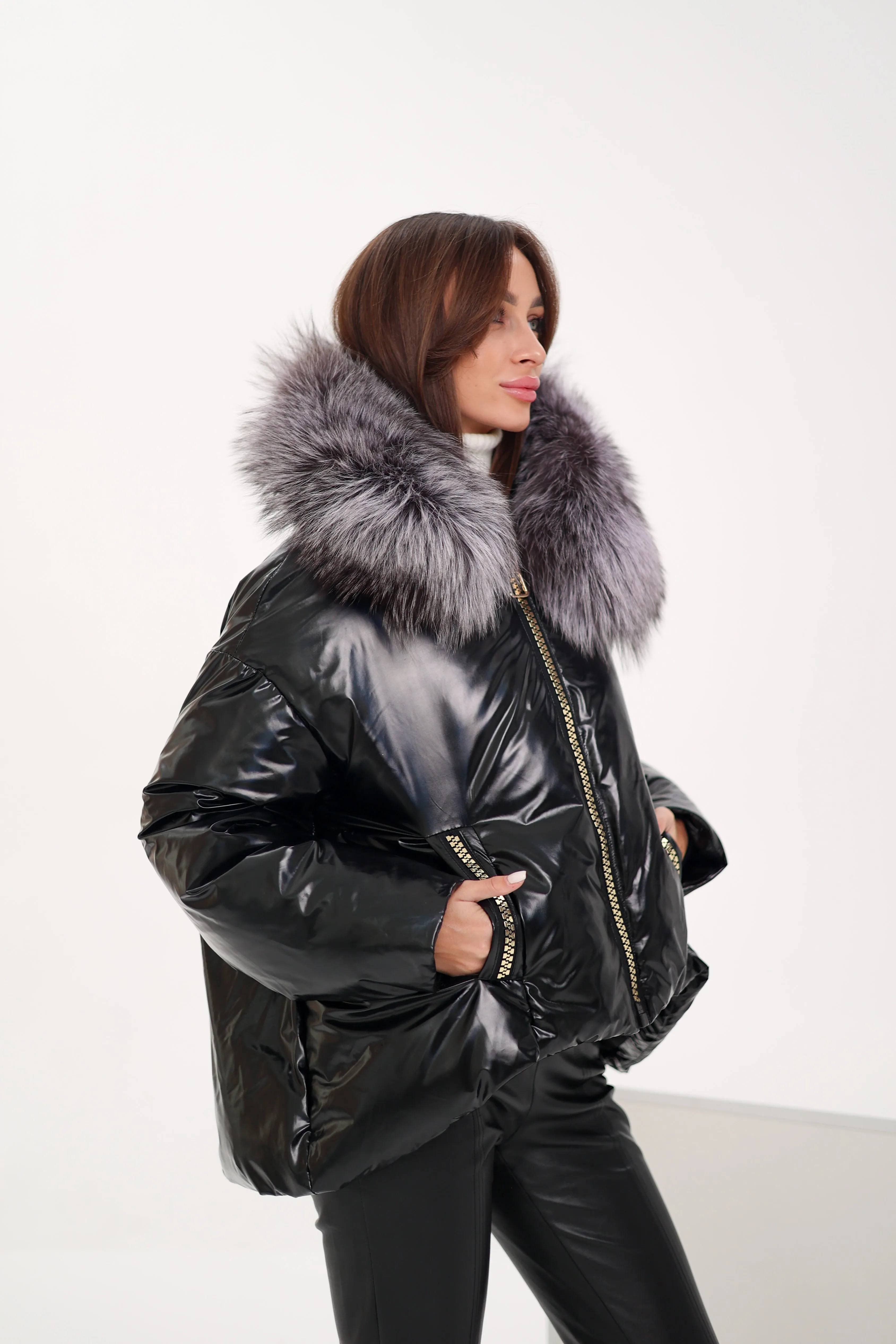 Genuine Silver Fox Down Fill Jacket