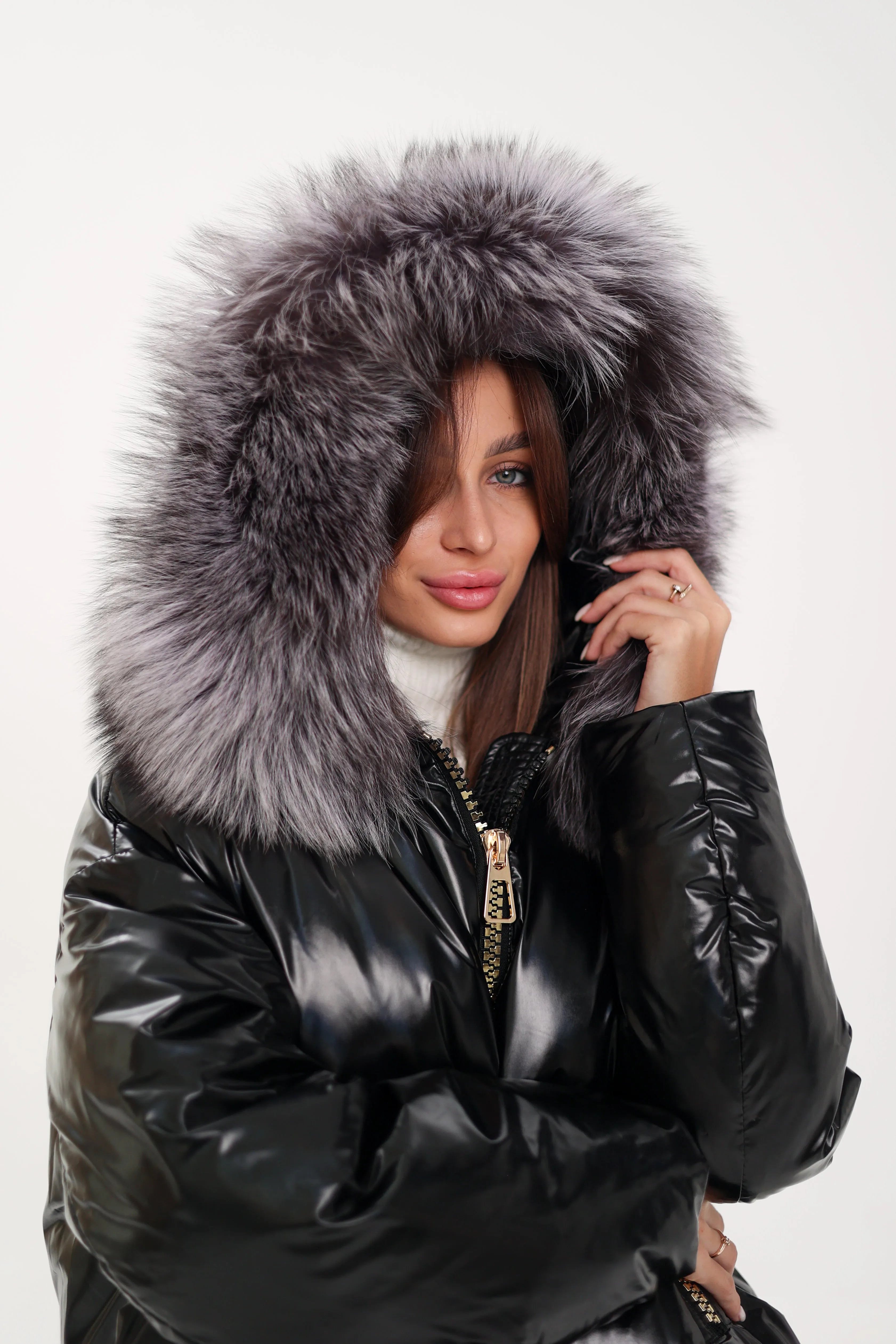 Genuine Silver Fox Down Fill Jacket