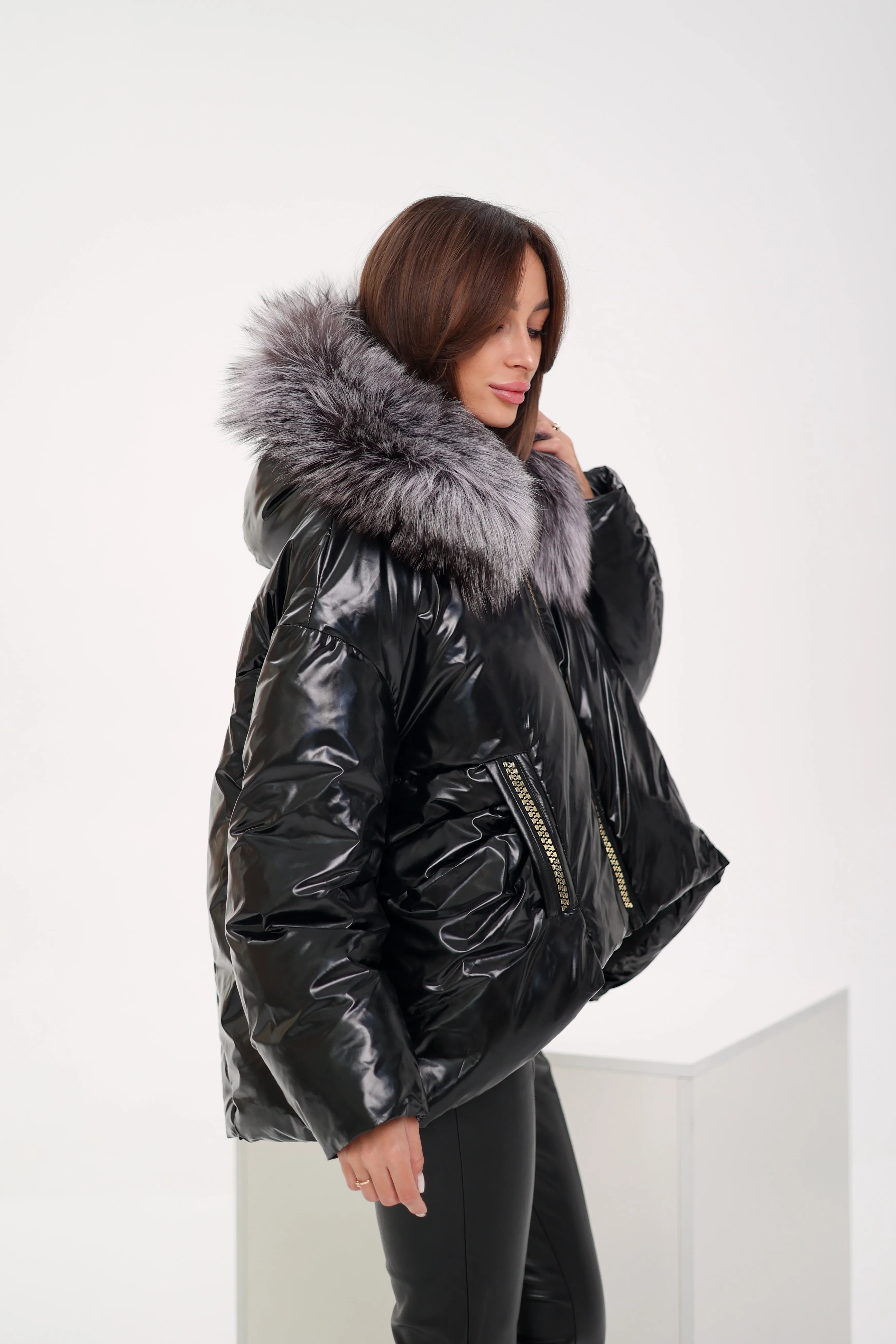 Genuine Silver Fox Down Fill Jacket