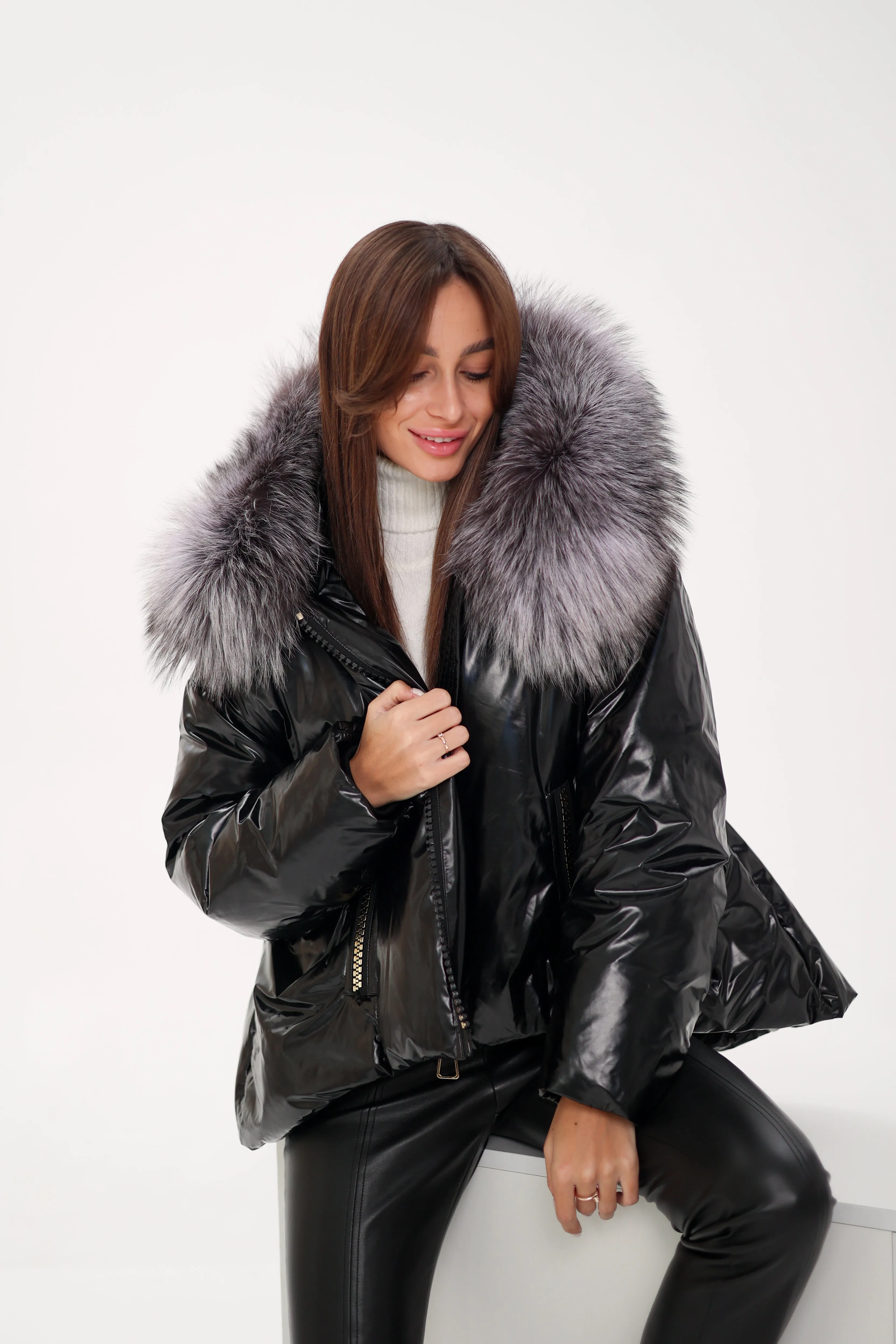 Genuine Silver Fox Down Fill Jacket