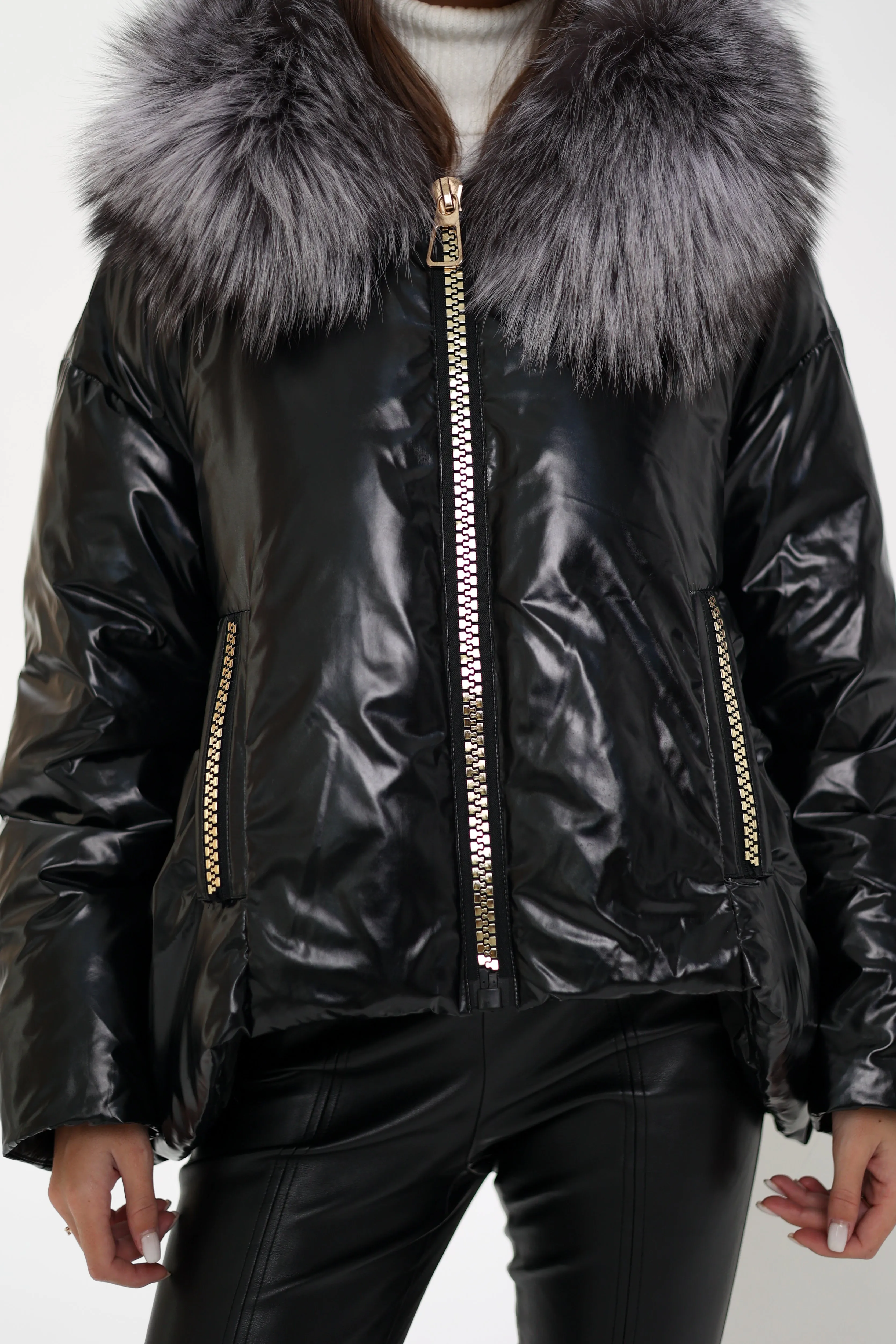 Genuine Silver Fox Down Fill Jacket