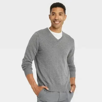 Goodfellow & Co Men's V-Neck Hooded Pullover Sweater - Midweight Knit