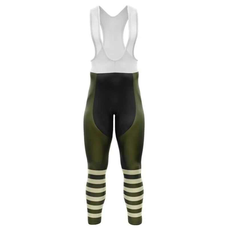 Half Stripes Bib Pants (GREEN)