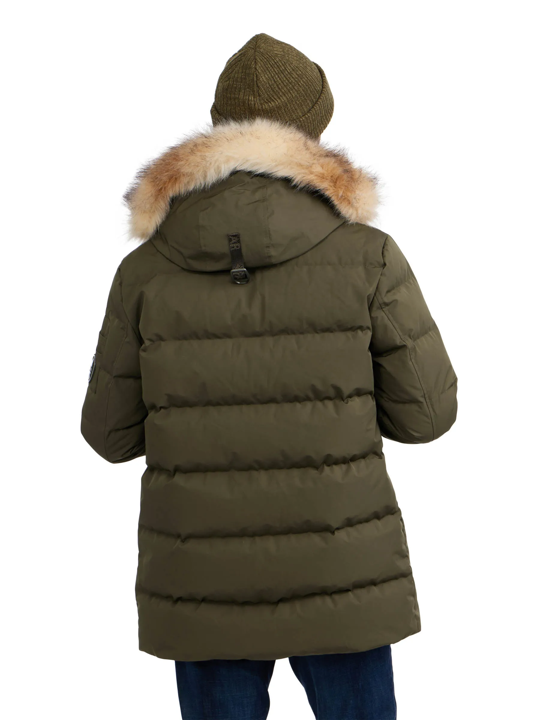 Hamilton Men's Quilted Parka w/Faux Fur Trim