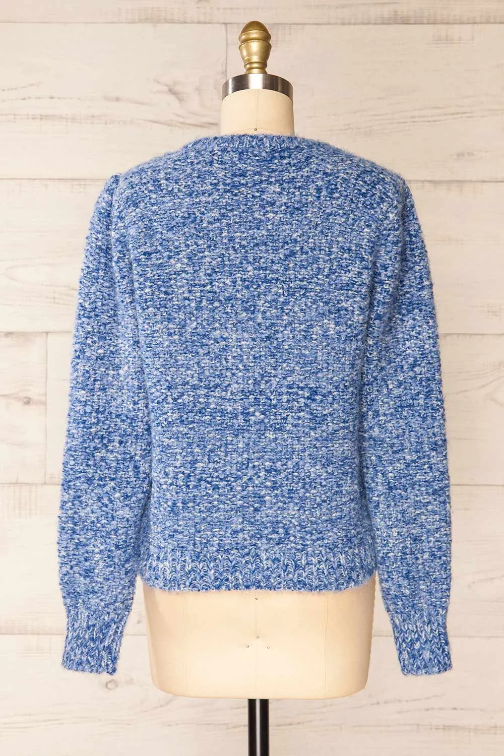 Hautmont Blue | Round Collar Knitted Sweater