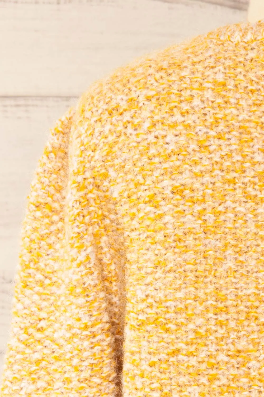 Hautmont Yellow | Round Collar Knitted Sweater