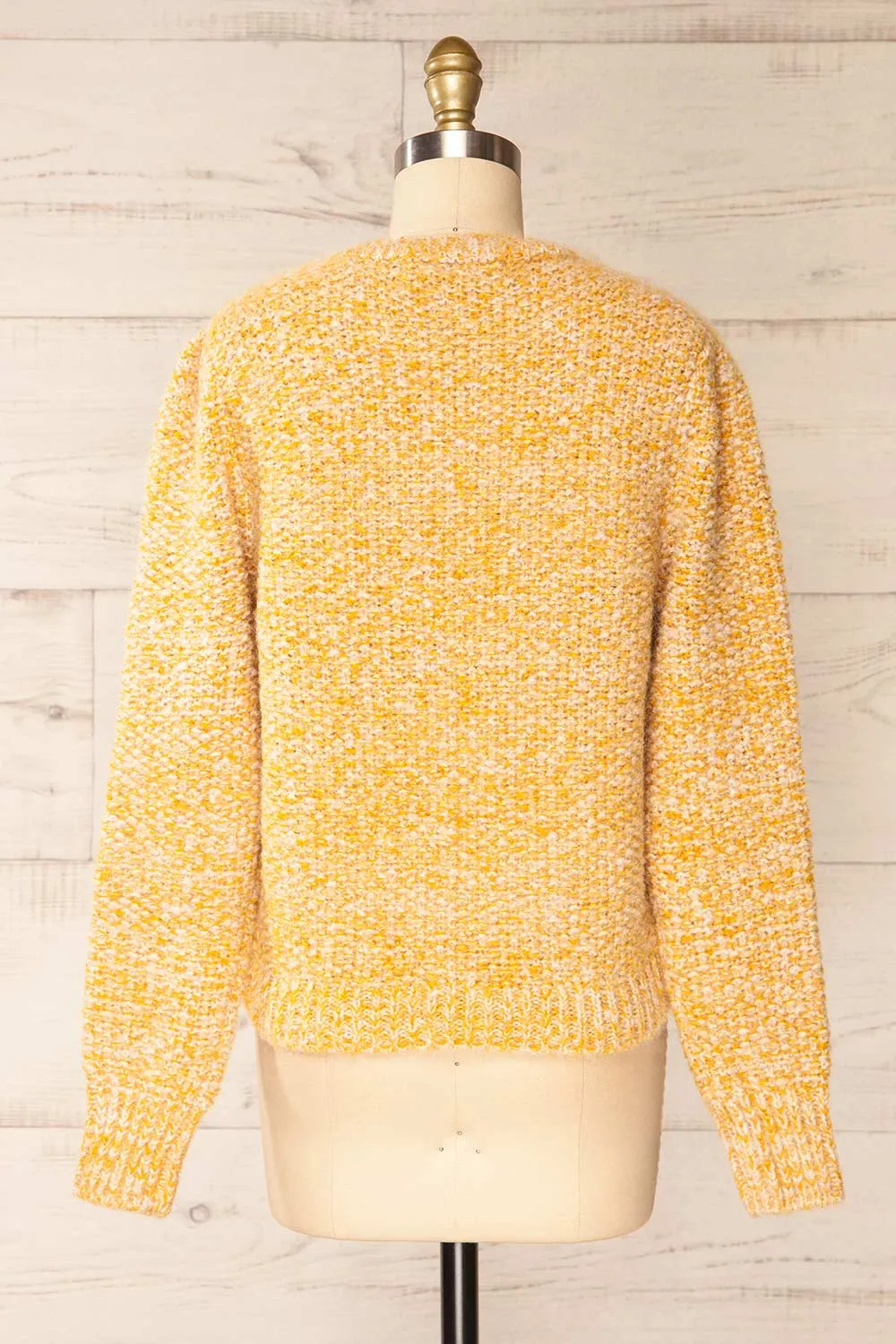 Hautmont Yellow | Round Collar Knitted Sweater