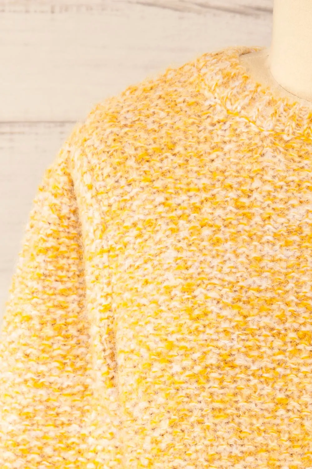 Hautmont Yellow | Round Collar Knitted Sweater