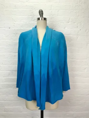 Hayley Fleece Swing Jacket with Pockets in Azure Waters - One Size