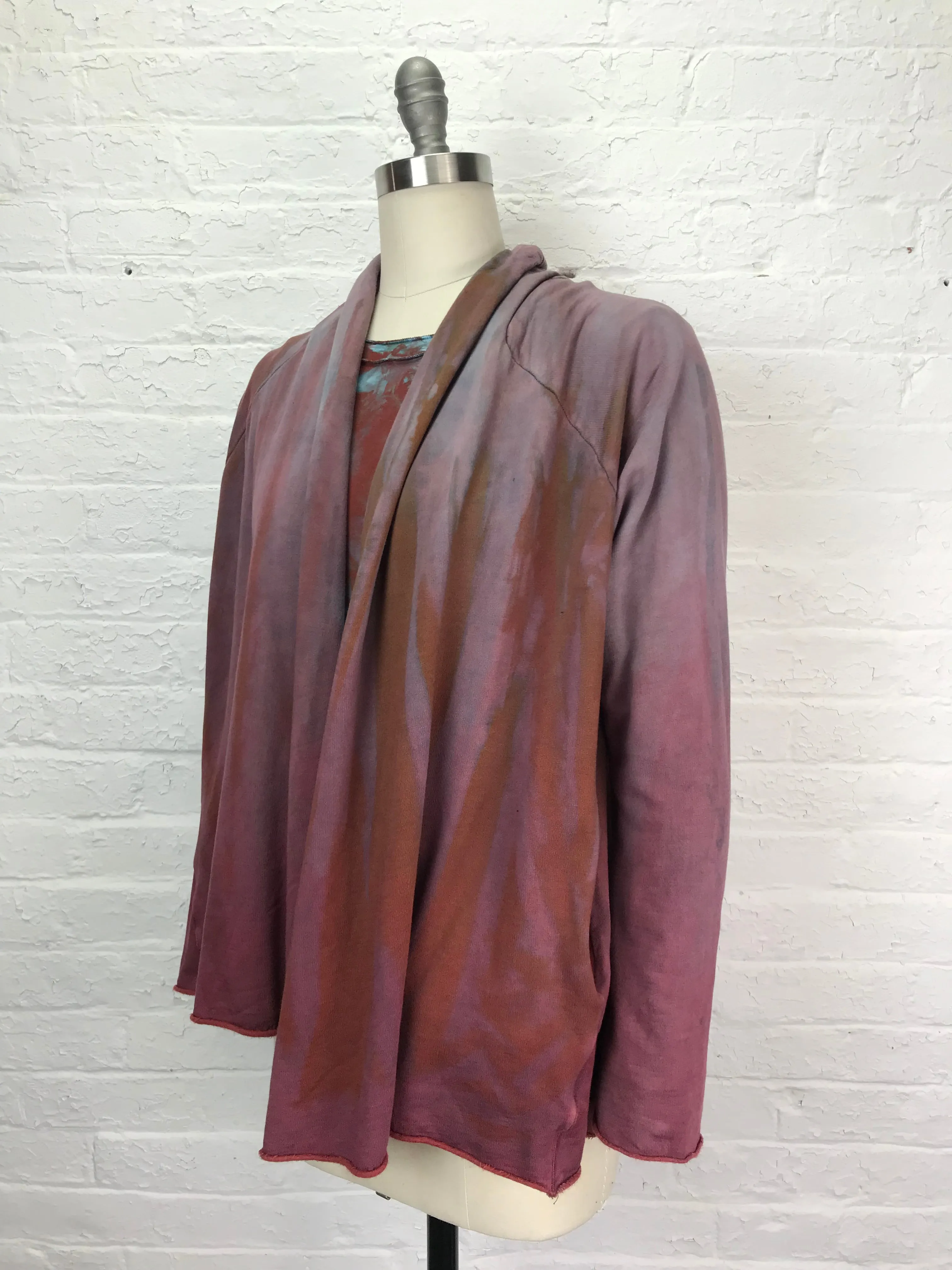 Hayley Fleece Swing Jacket with Pockets in Shiraz Ombre Fleece