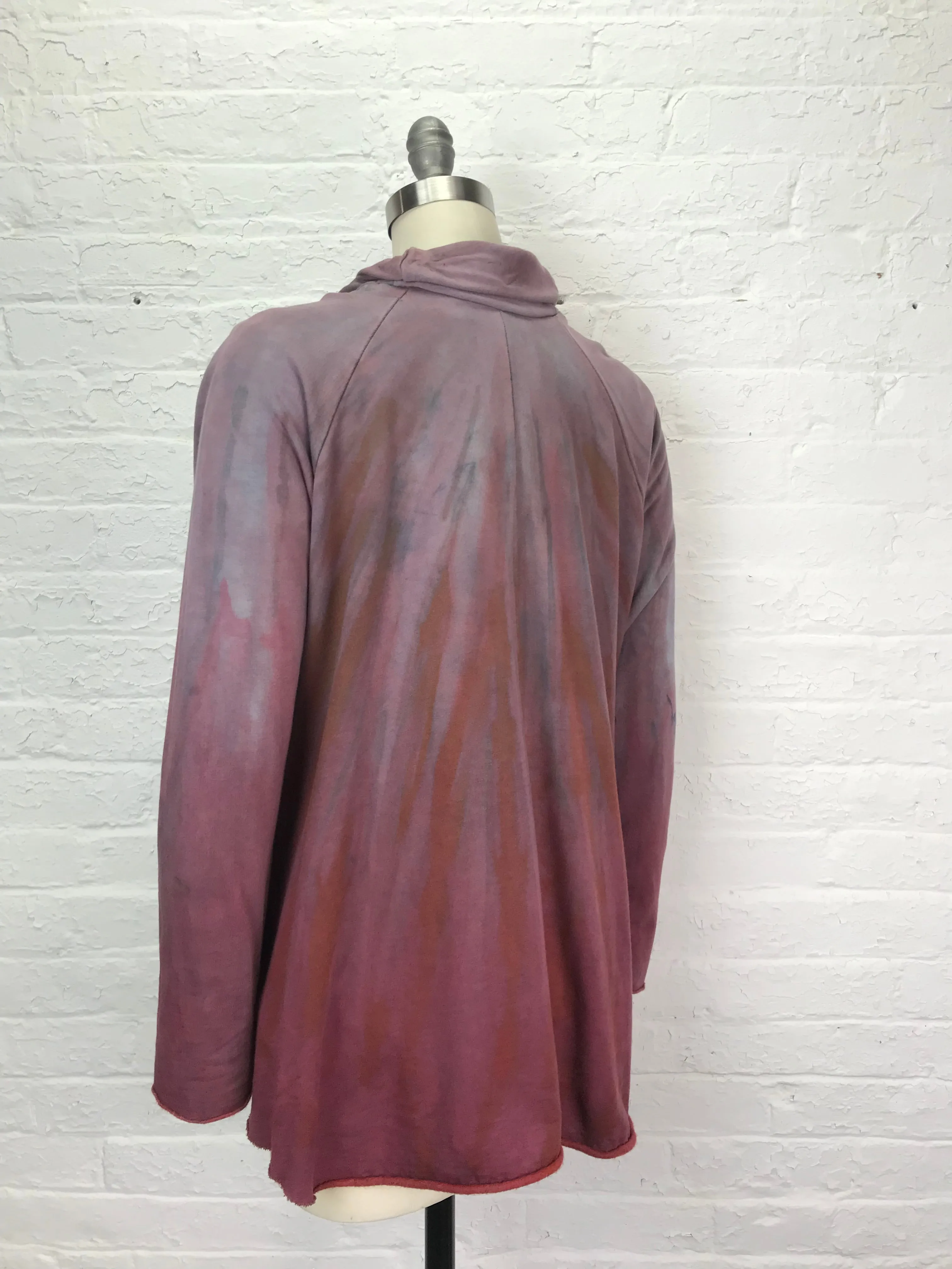 Hayley Fleece Swing Jacket with Pockets in Shiraz Ombre Fleece