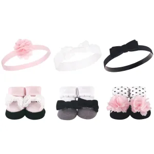 Hudson Baby Headband and Socks Giftset, Little Lady