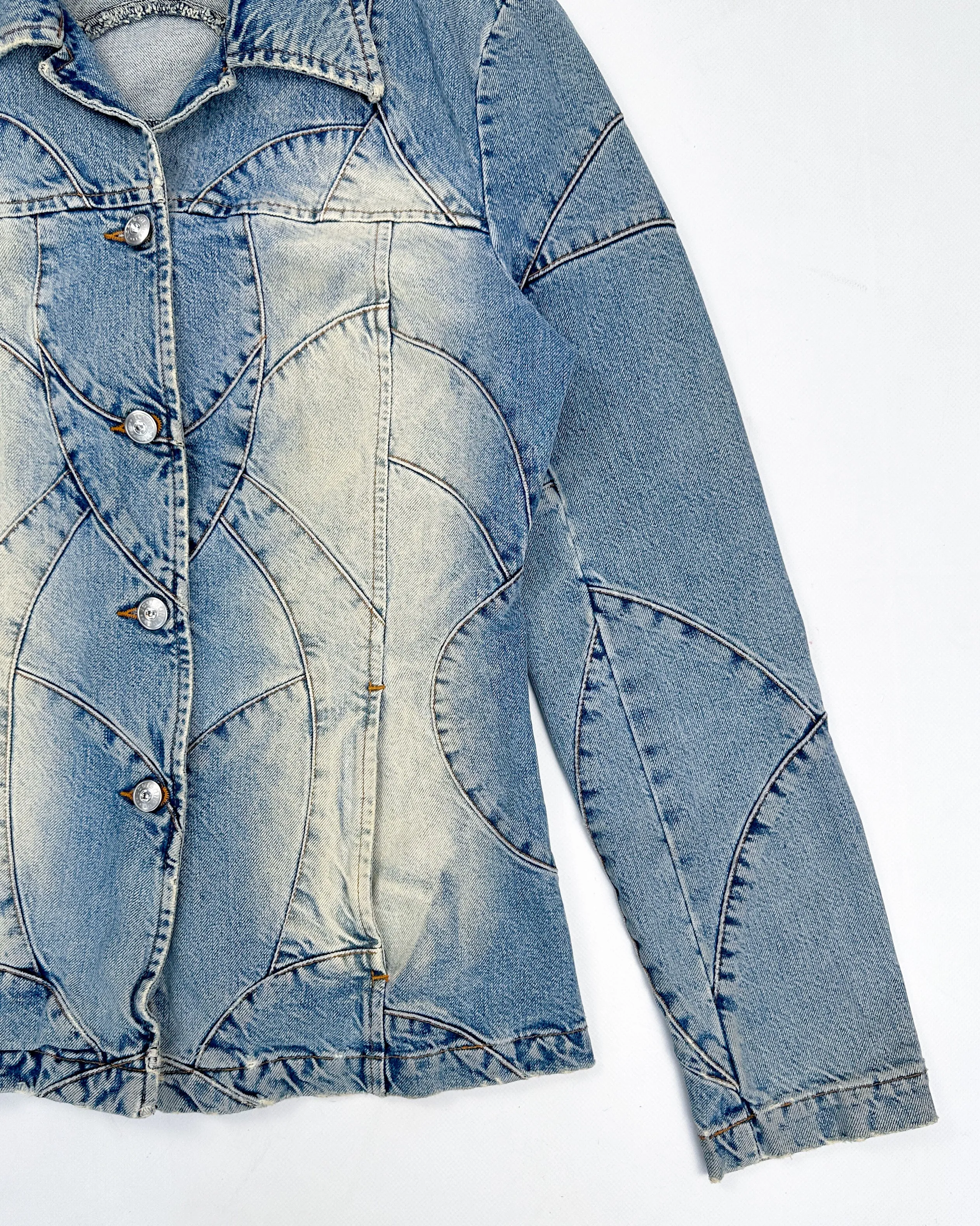 Iceberg Layered Faded Denim Jacket 1990's