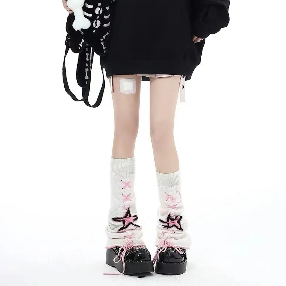 Japanese Style Long Knitted Leg Warmers