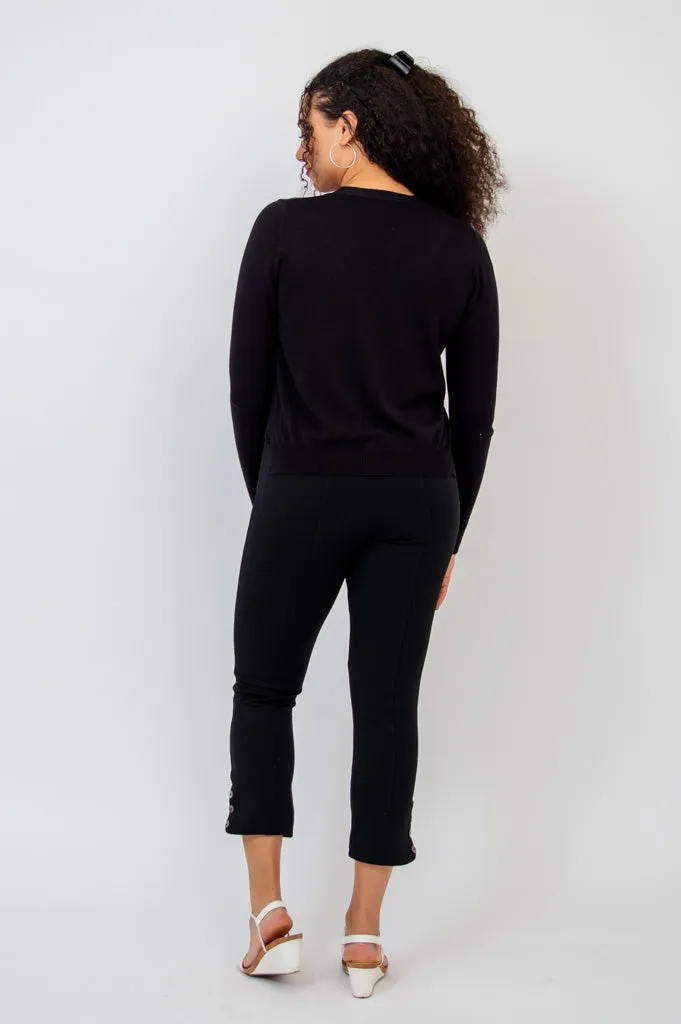 Jessica Sweater, Black, Bamboo Cotton