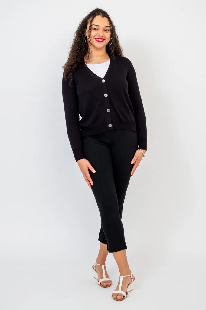 Jessica Sweater, Black, Bamboo Cotton