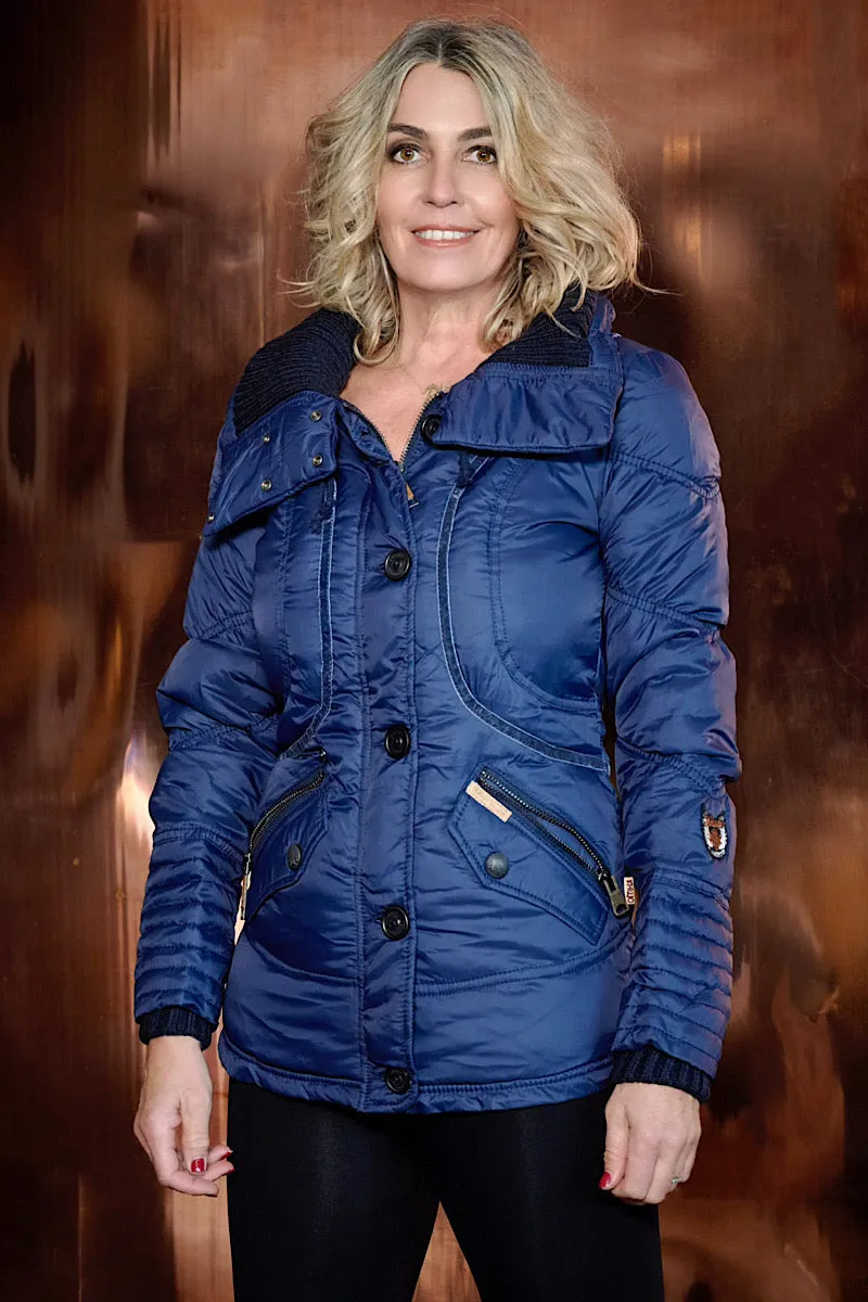 Khujo Navy Puffer Jacket