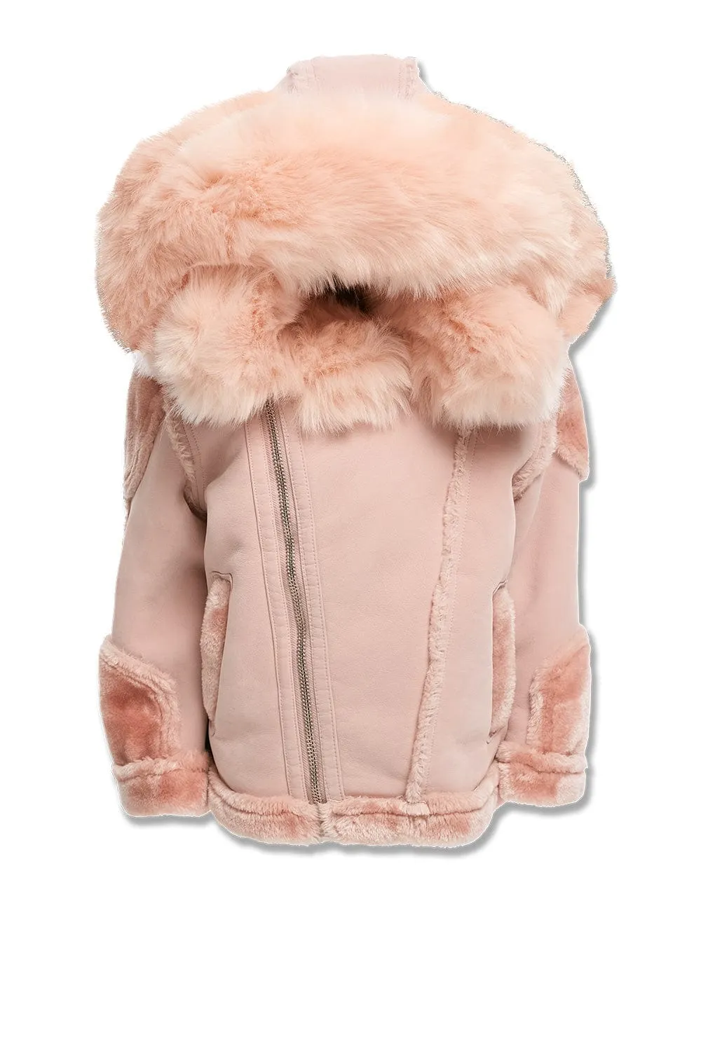 Kids El Jefe Shearling Moto Jacket (Pink)