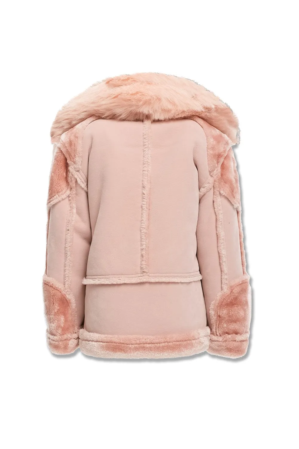 Kids El Jefe Shearling Moto Jacket (Pink)