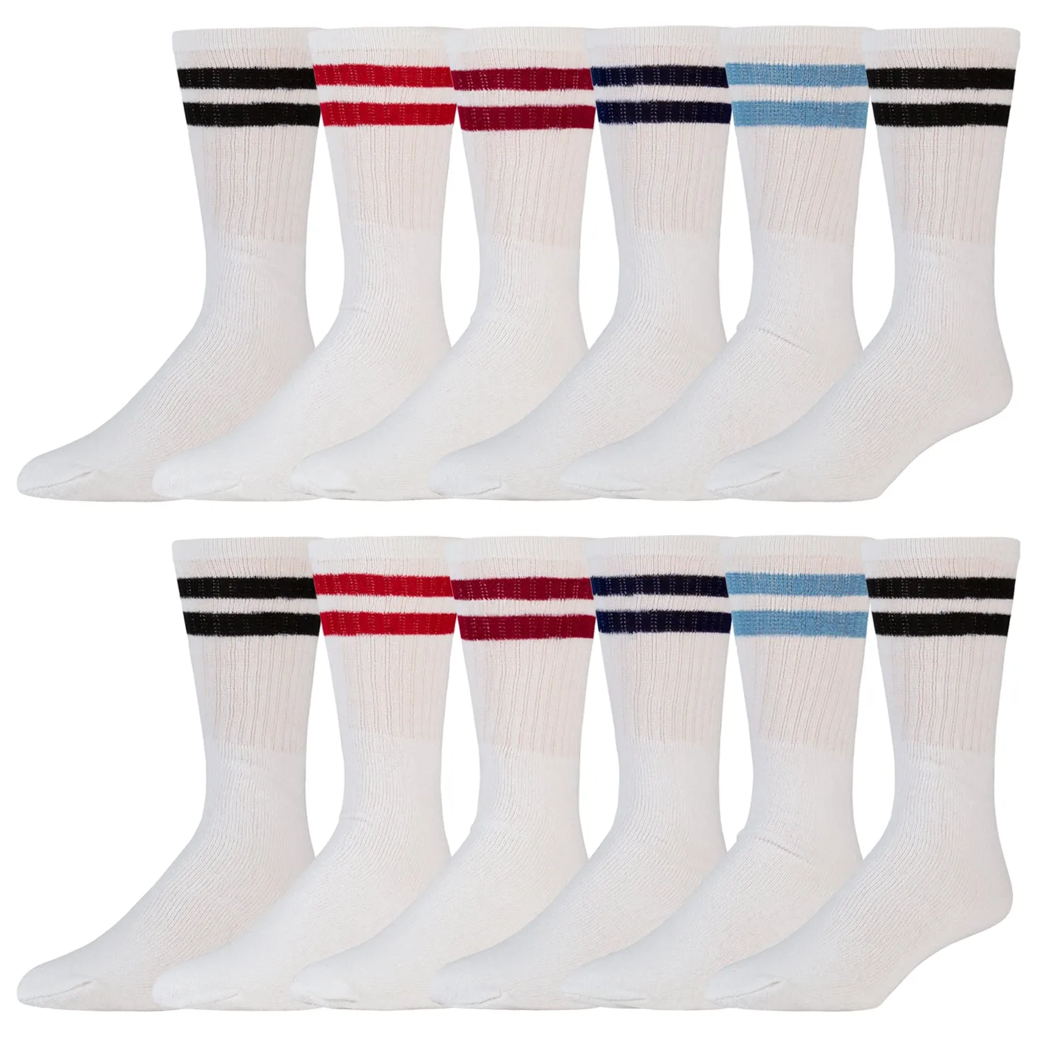 Kids Referee Style Cotton Sports Socks, Size 6-8