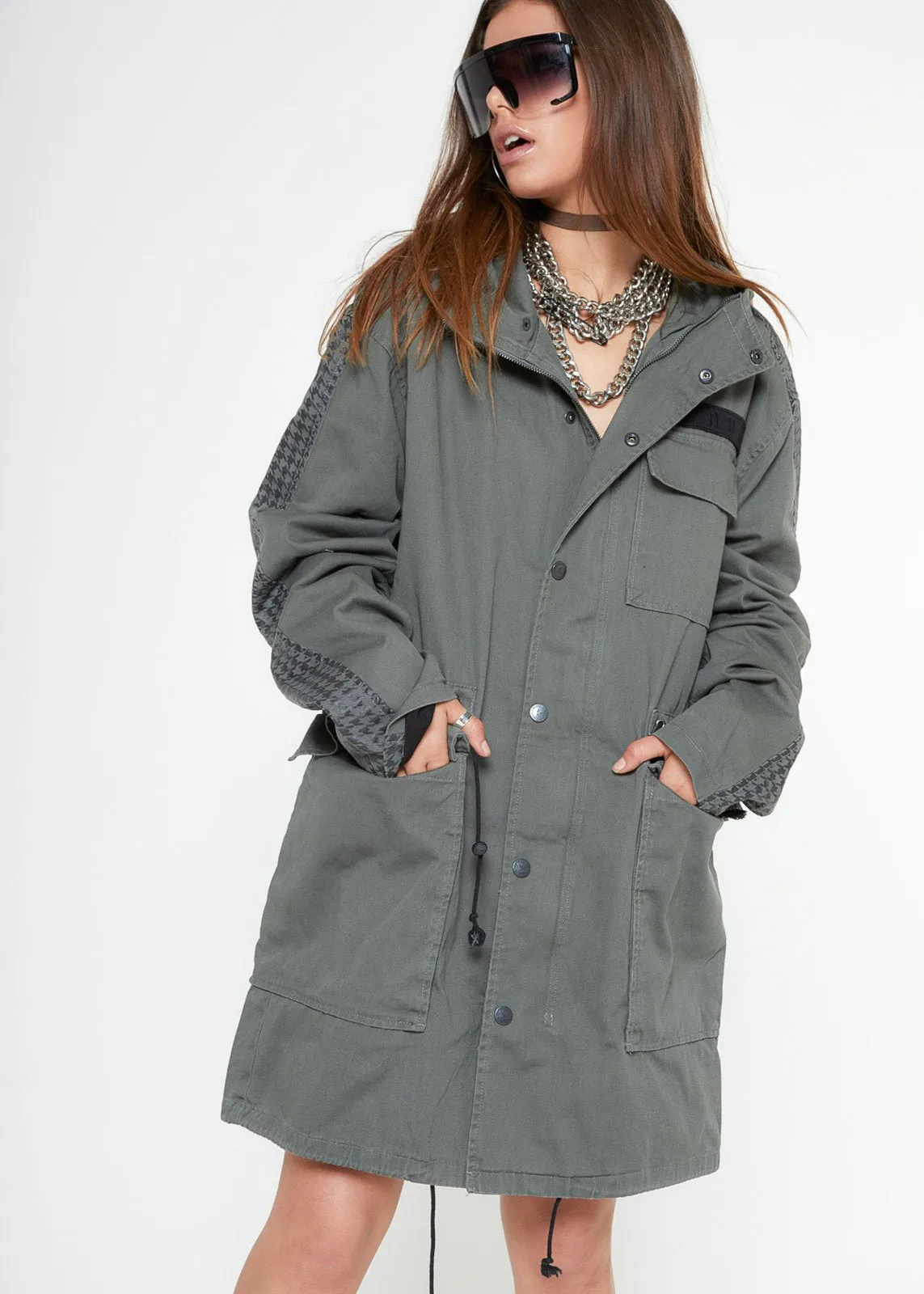 Konus Unisex Olive Oversize Hooded M65