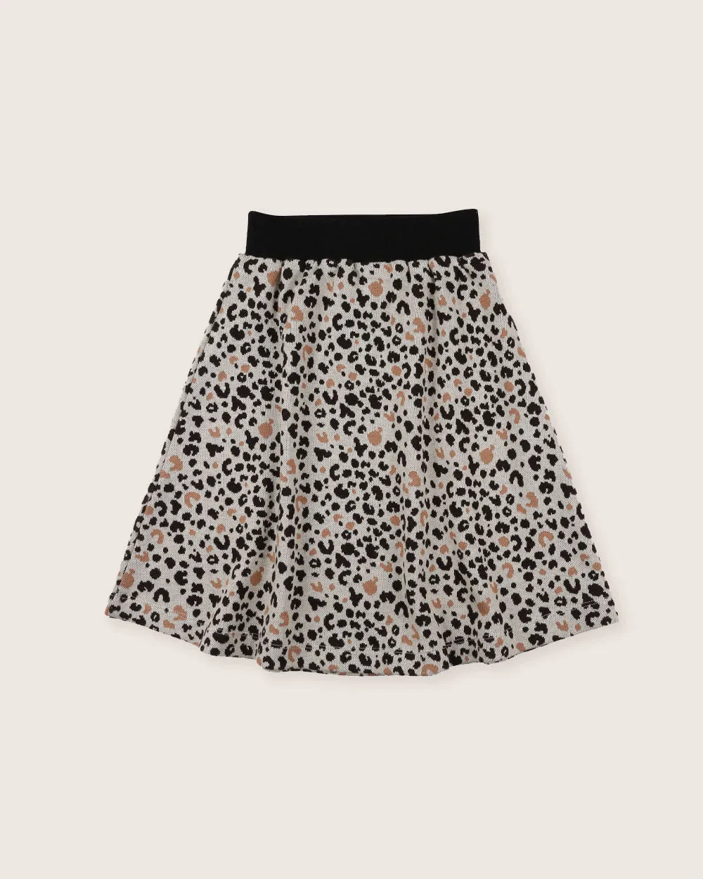 Leopard Animal Jacquard Midi Skirt