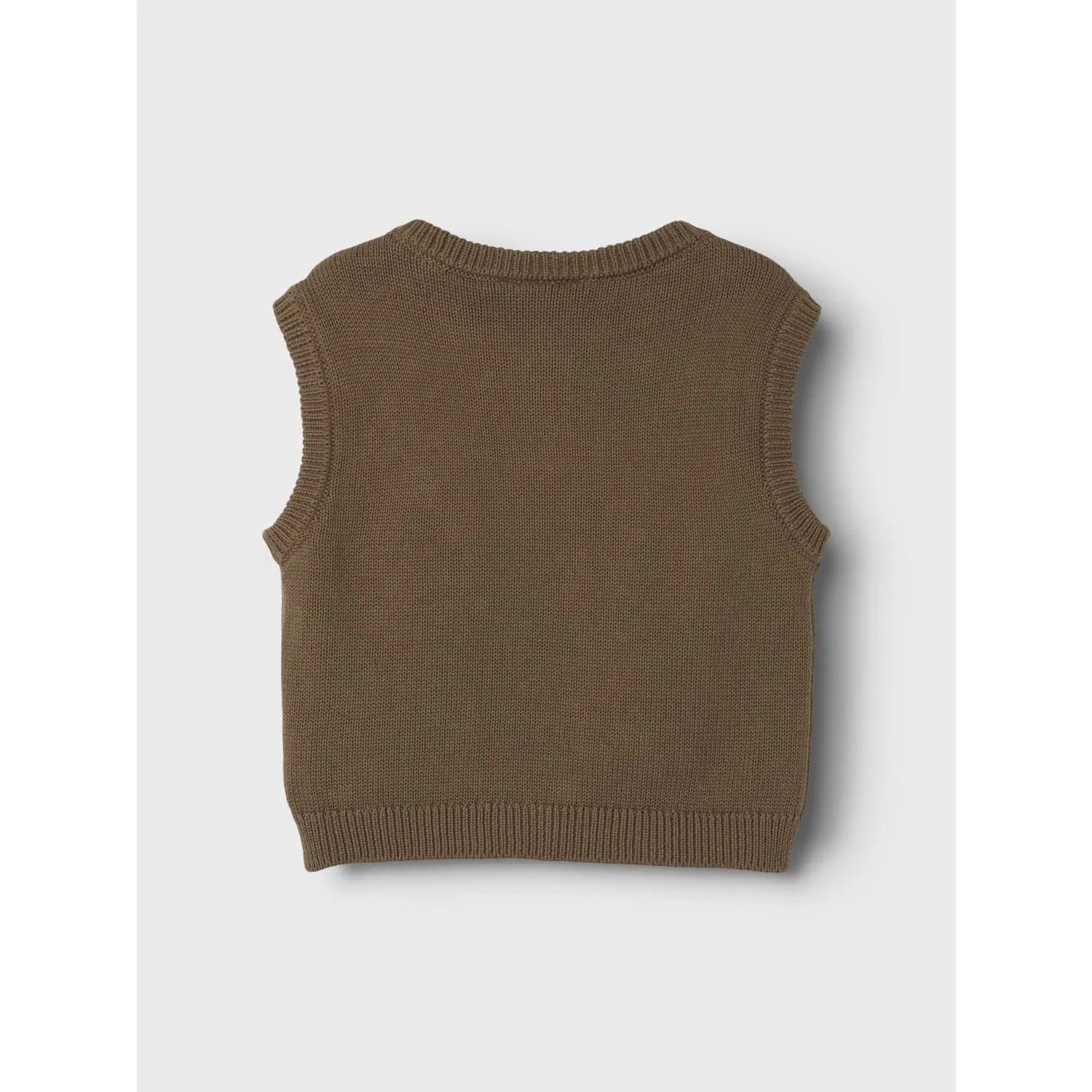 Lil'Atelier Shitake Ramlo Loose Short Knit Vest