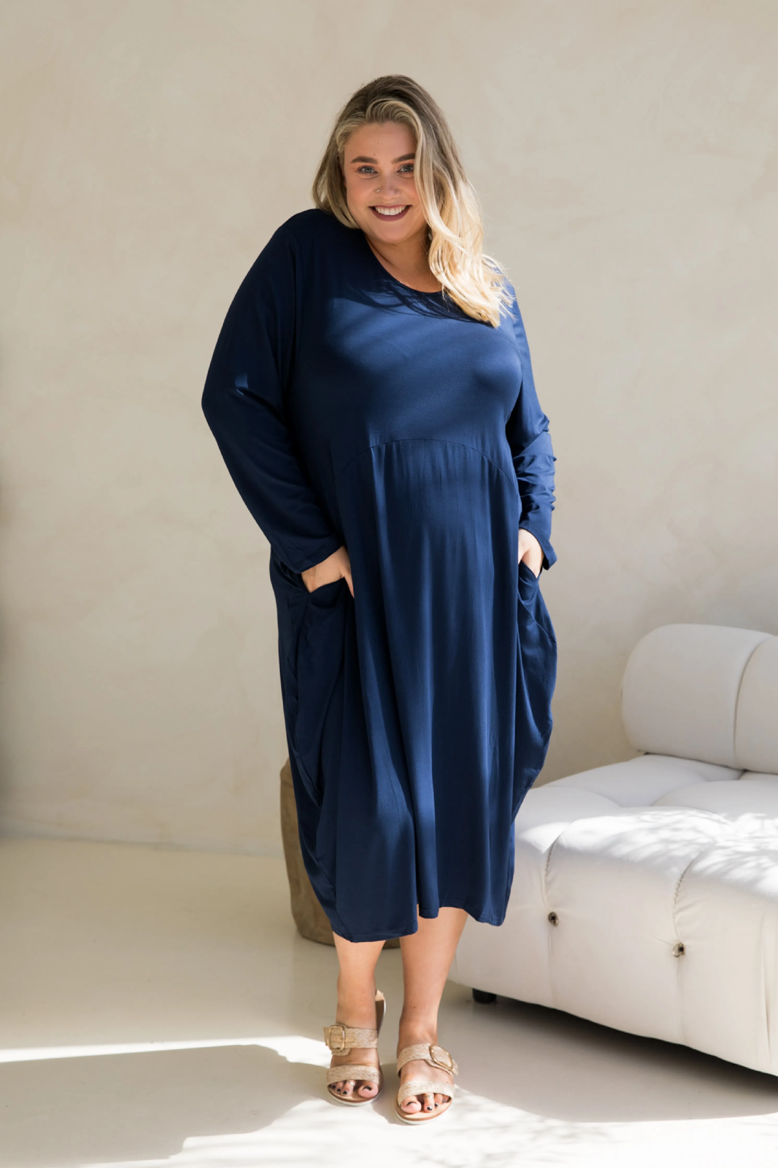 Long Sleeve Soho Dress | Navy