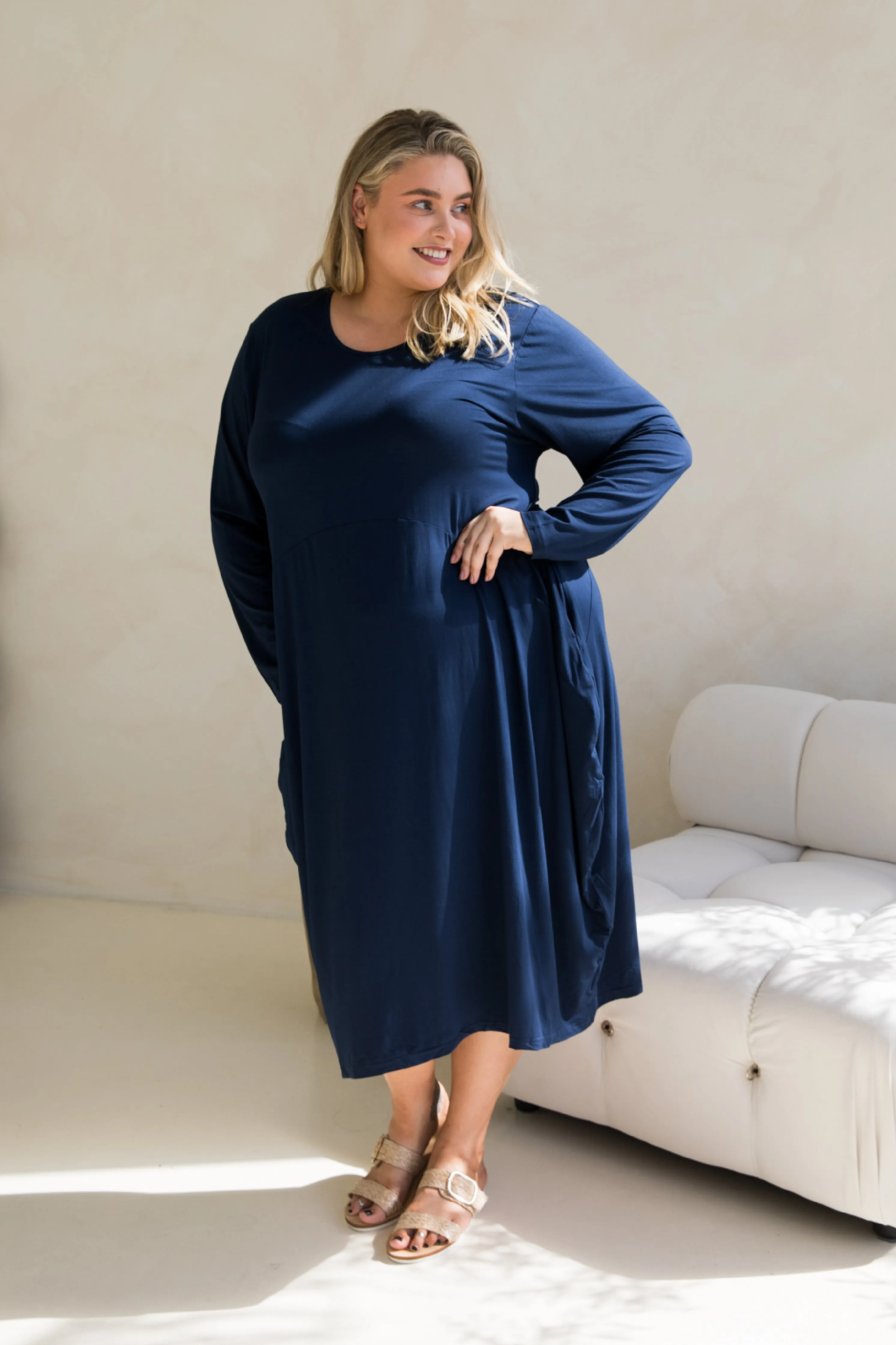 Long Sleeve Soho Dress | Navy