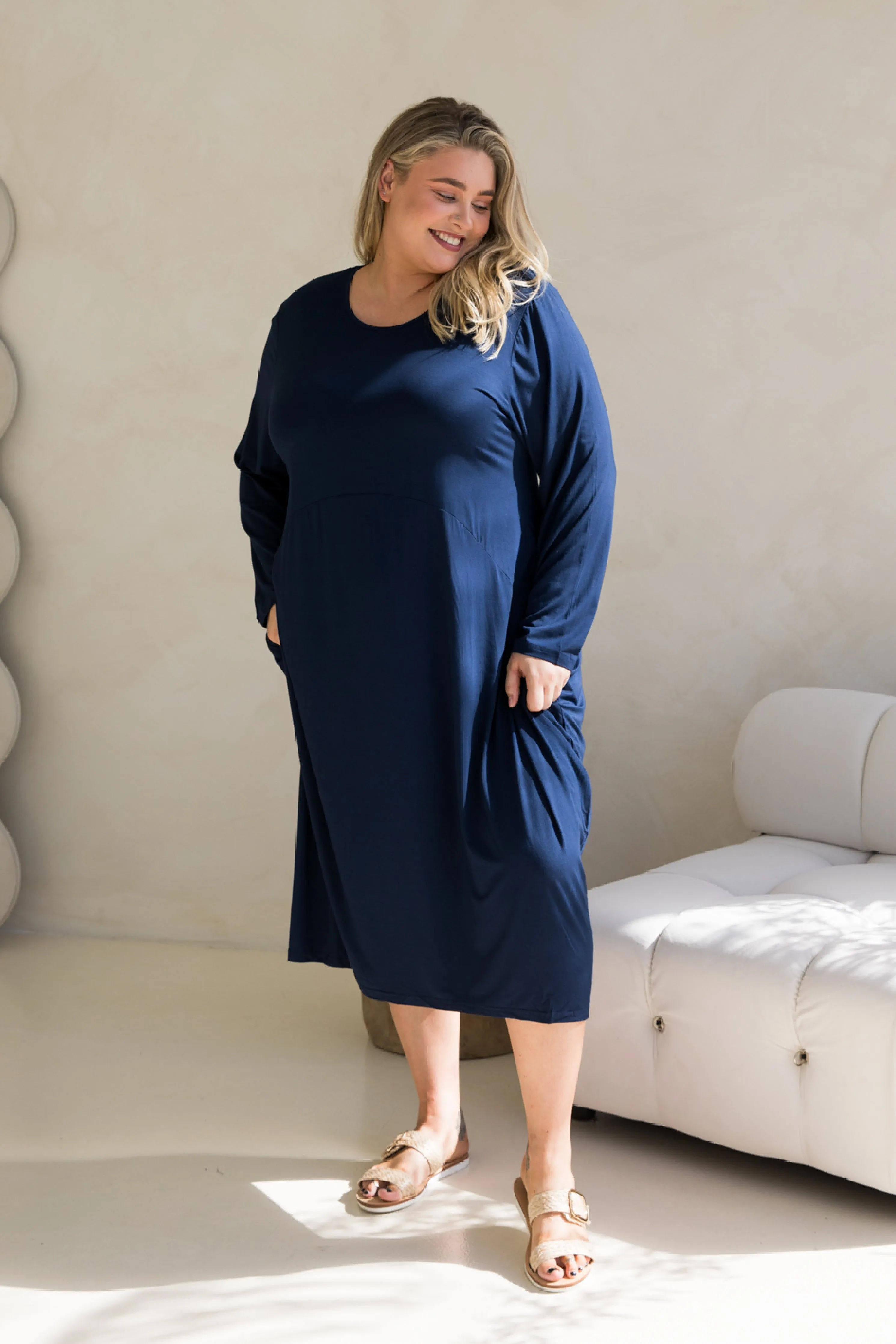 Long Sleeve Soho Dress | Navy