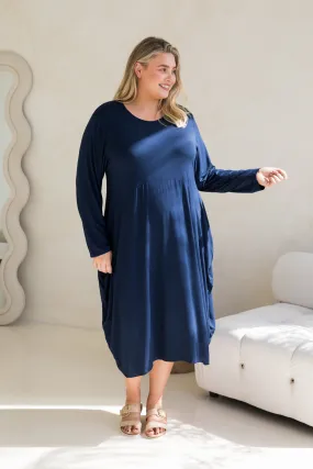 Long Sleeve Soho Dress | Navy