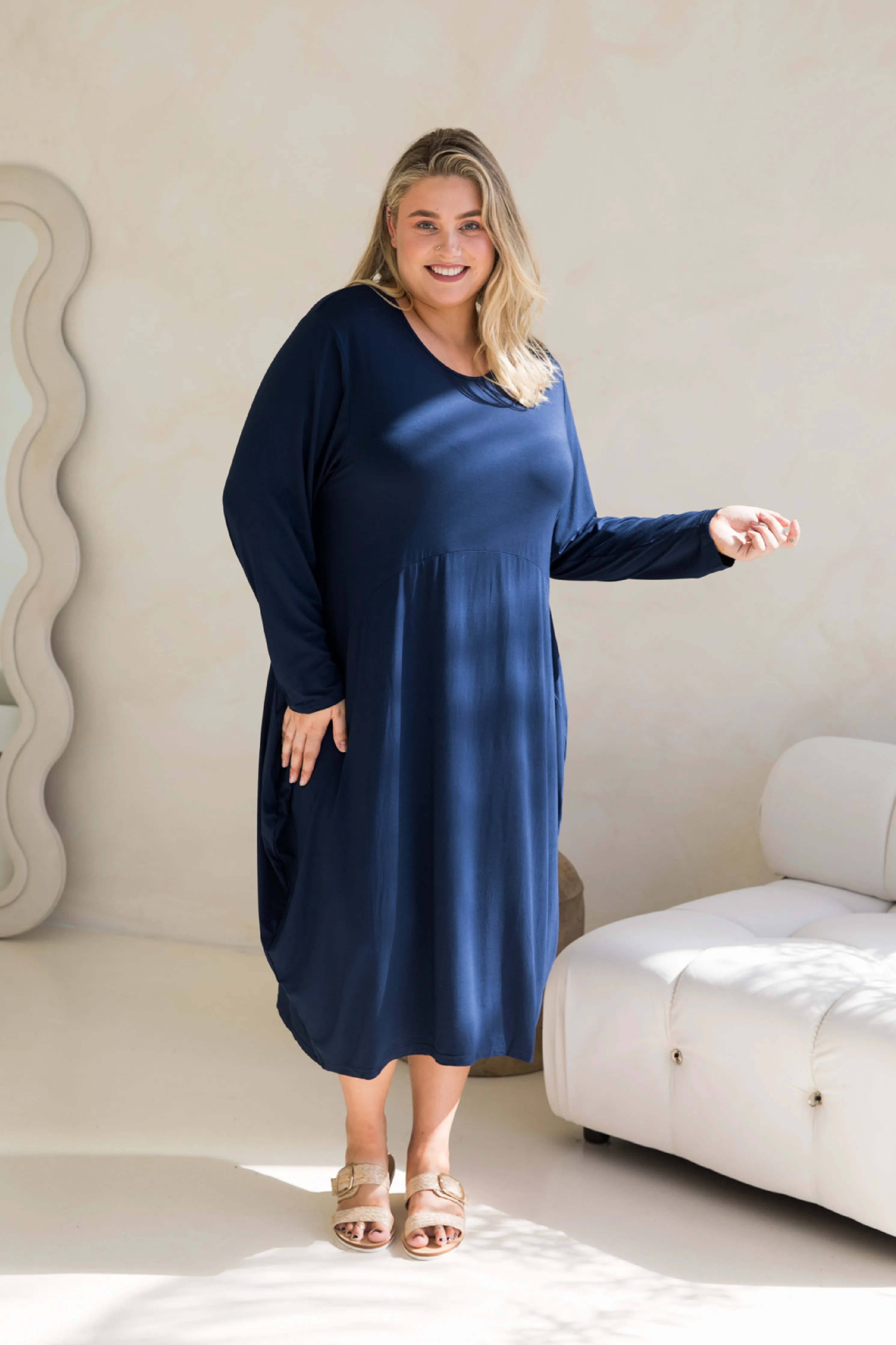 Long Sleeve Soho Dress | Navy